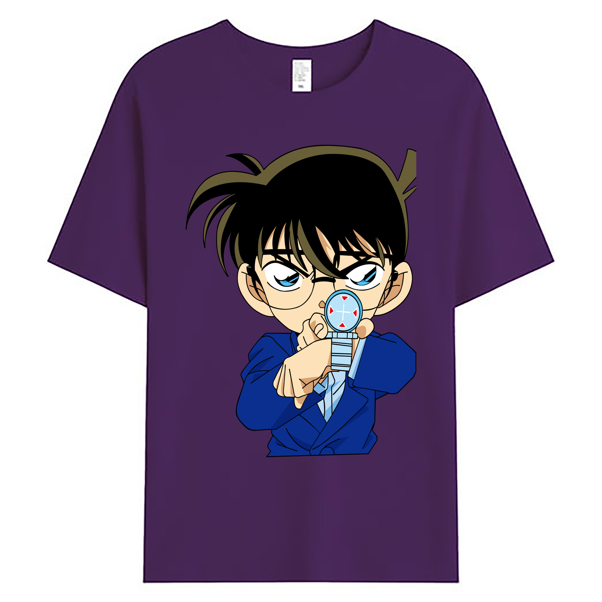 （画像用） 名探偵コナン 江戸川 コナン Detective Conan Conan Edogawa 綿100％ メンズ半袖Tシャツ｜肌触りやわらか＆通気性