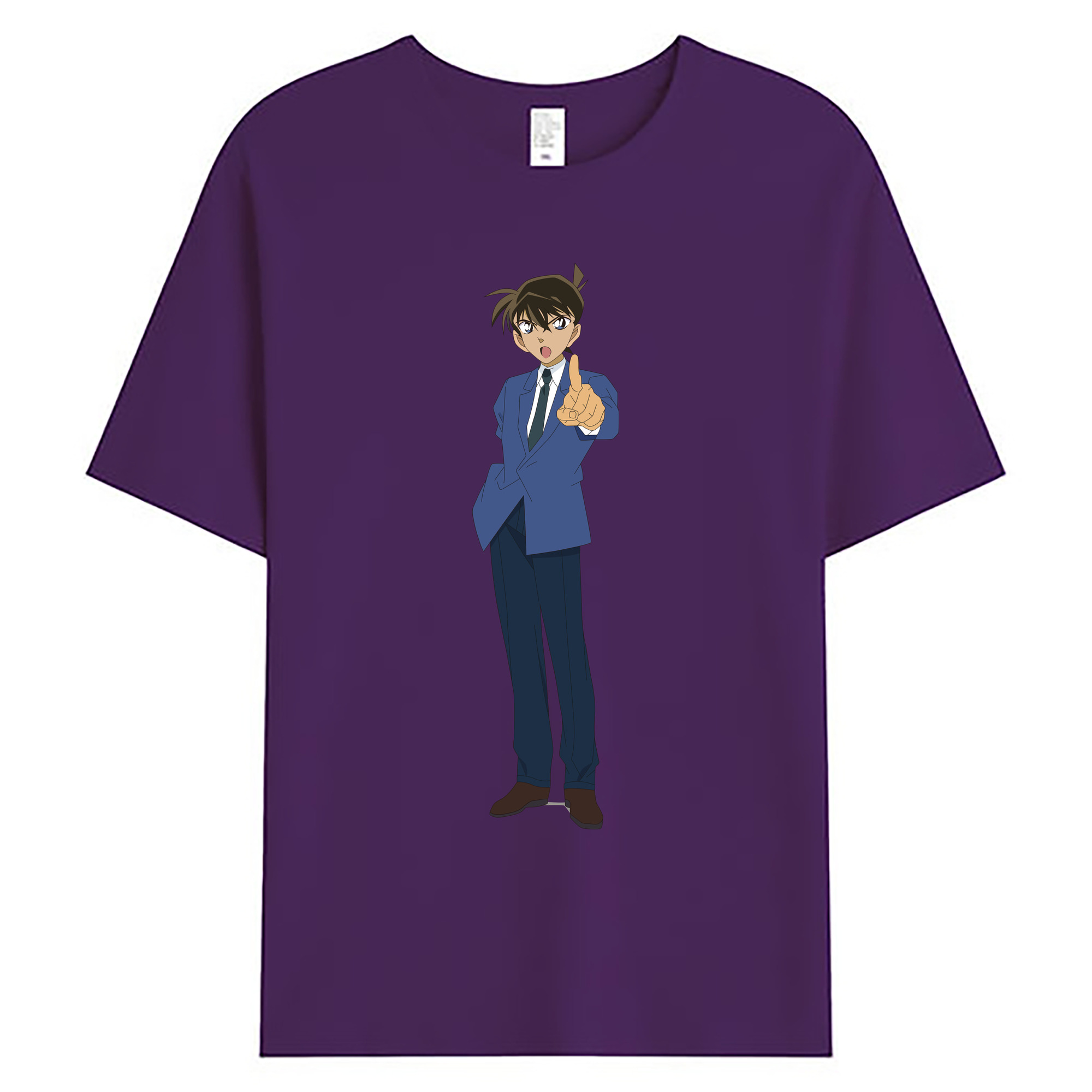 （画像用） 名探偵コナン 江戸川 コナン Detective Conan Conan Edogawa 綿100％ メンズ半袖Tシャツ｜肌触りやわらか＆通気性