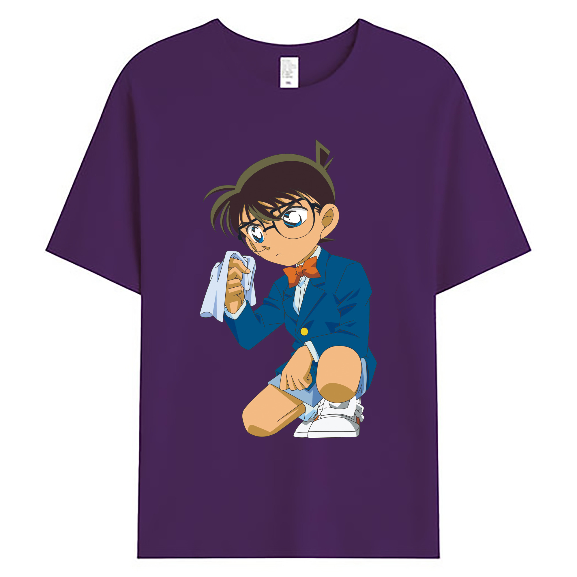 （画像用） 名探偵コナン 江戸川 コナン Detective Conan Conan Edogawa 綿100％ メンズ半袖Tシャツ｜肌触りやわらか＆通気性