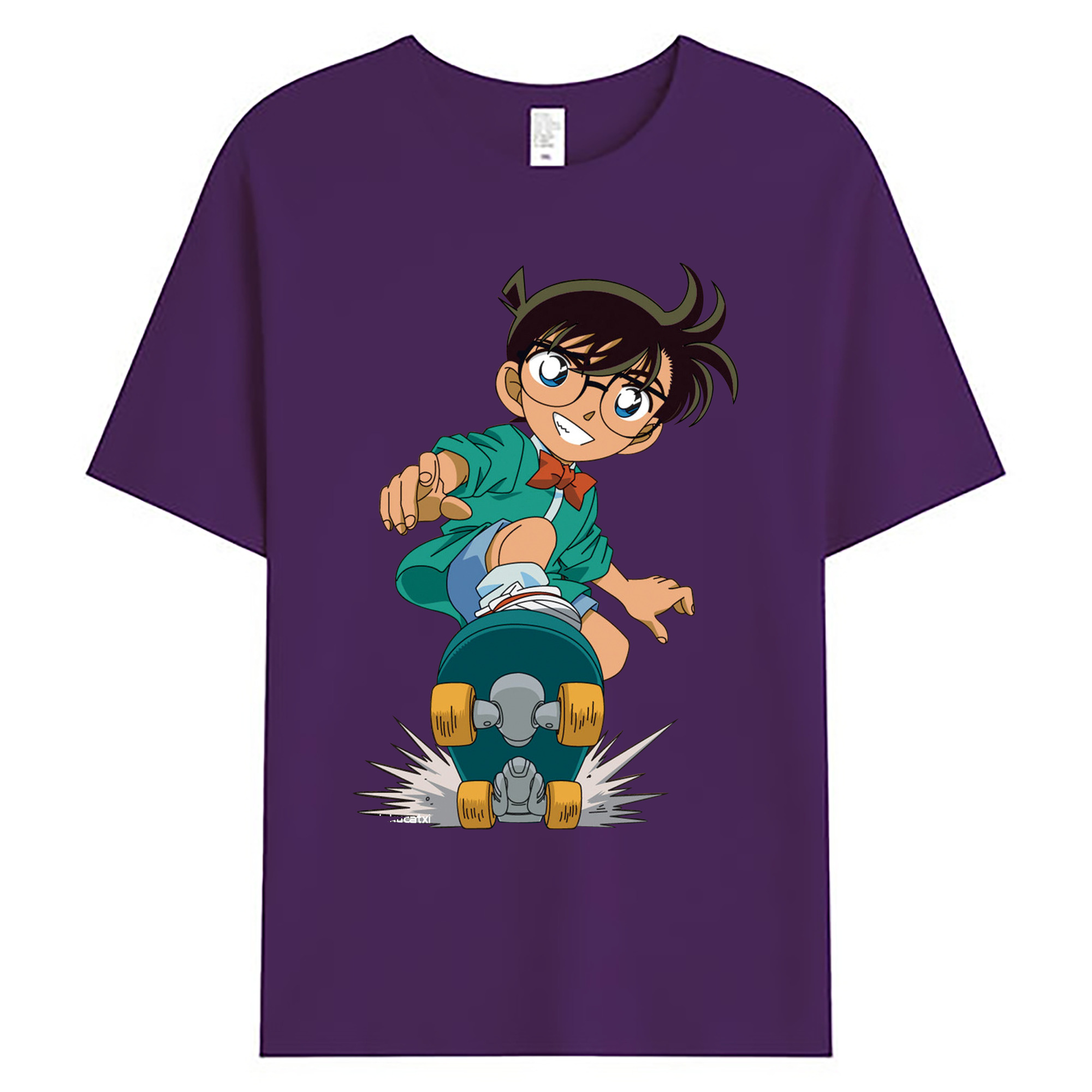 （画像用） 名探偵コナン 江戸川 コナン Detective Conan Conan Edogawa 綿100％ メンズ半袖Tシャツ｜肌触りやわらか＆通気性