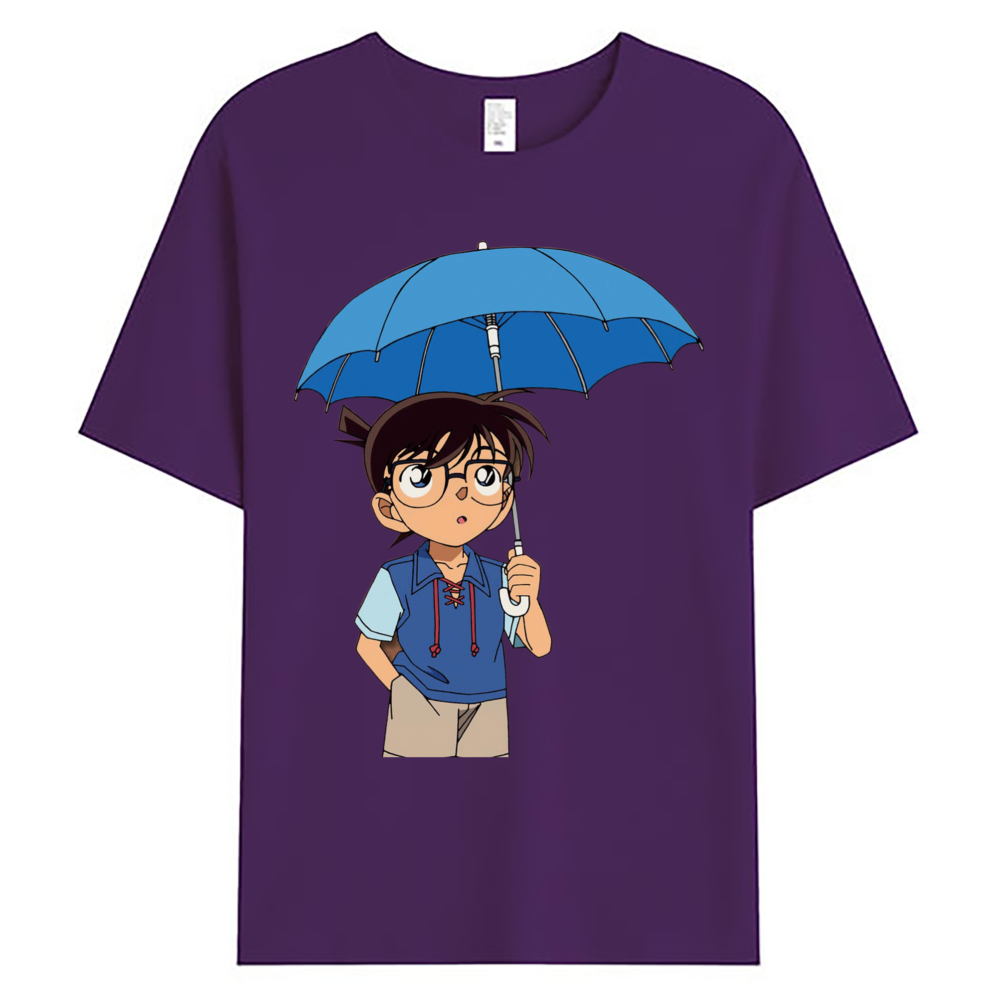 （画像用） 名探偵コナン 江戸川 コナン Detective Conan Conan Edogawa 綿100％ メンズ半袖Tシャツ｜肌触りやわらか＆通気性