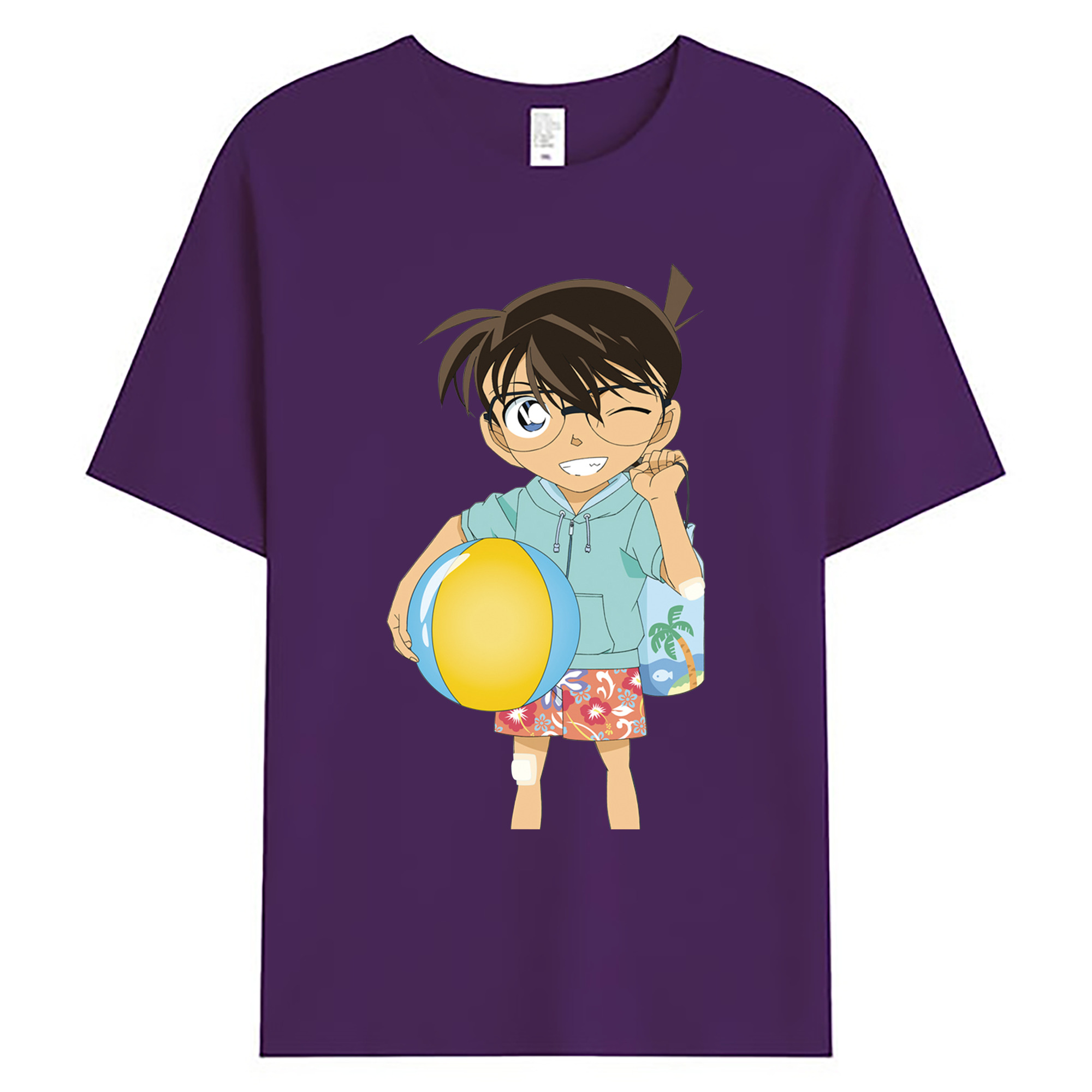 （画像用） 名探偵コナン 江戸川 コナン Detective Conan Conan Edogawa 綿100％ メンズ半袖Tシャツ｜肌触りやわらか＆通気性