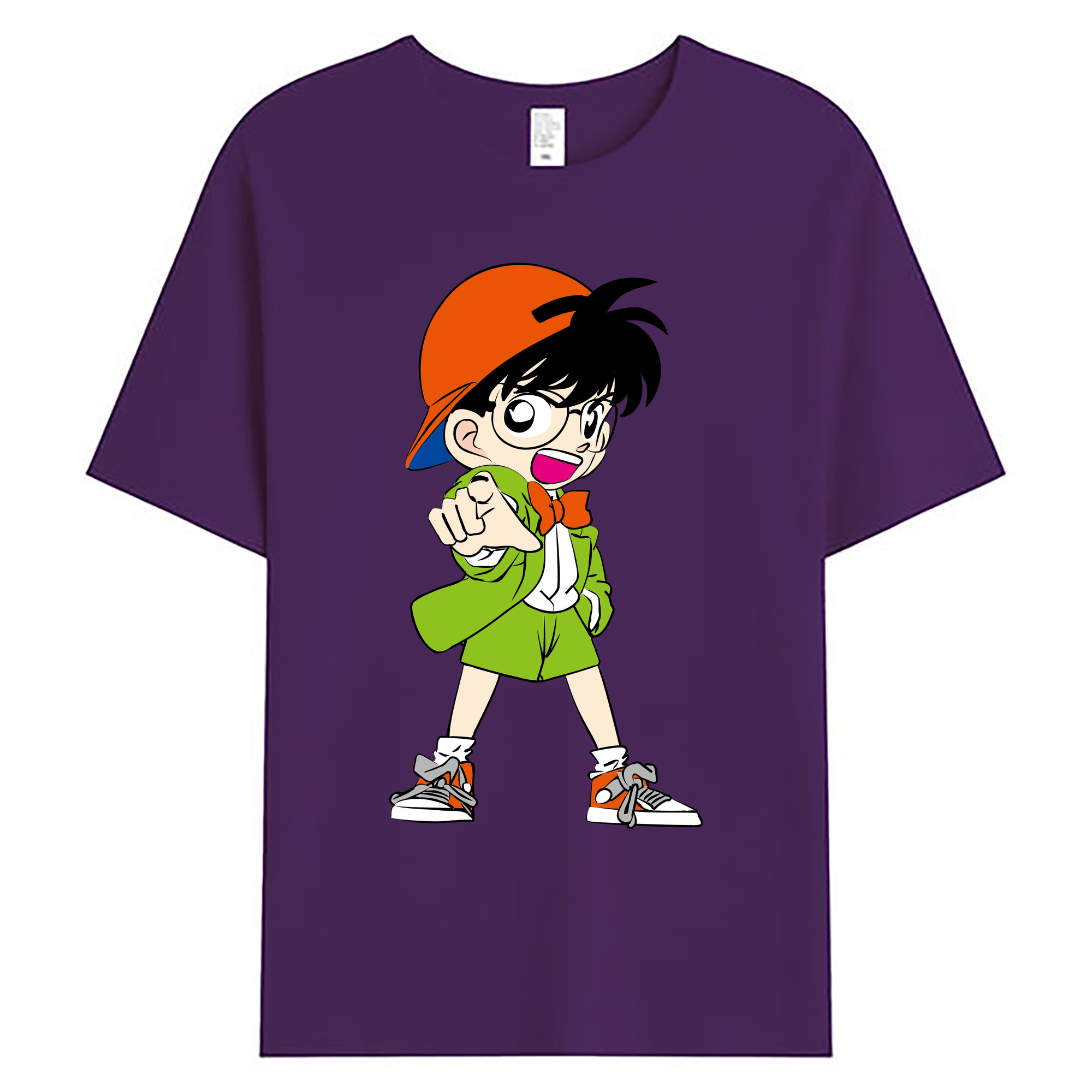 （画像用） 名探偵コナン 江戸川 コナン Detective Conan Conan Edogawa 綿100％ メンズ半袖Tシャツ｜肌触りやわらか＆通気性