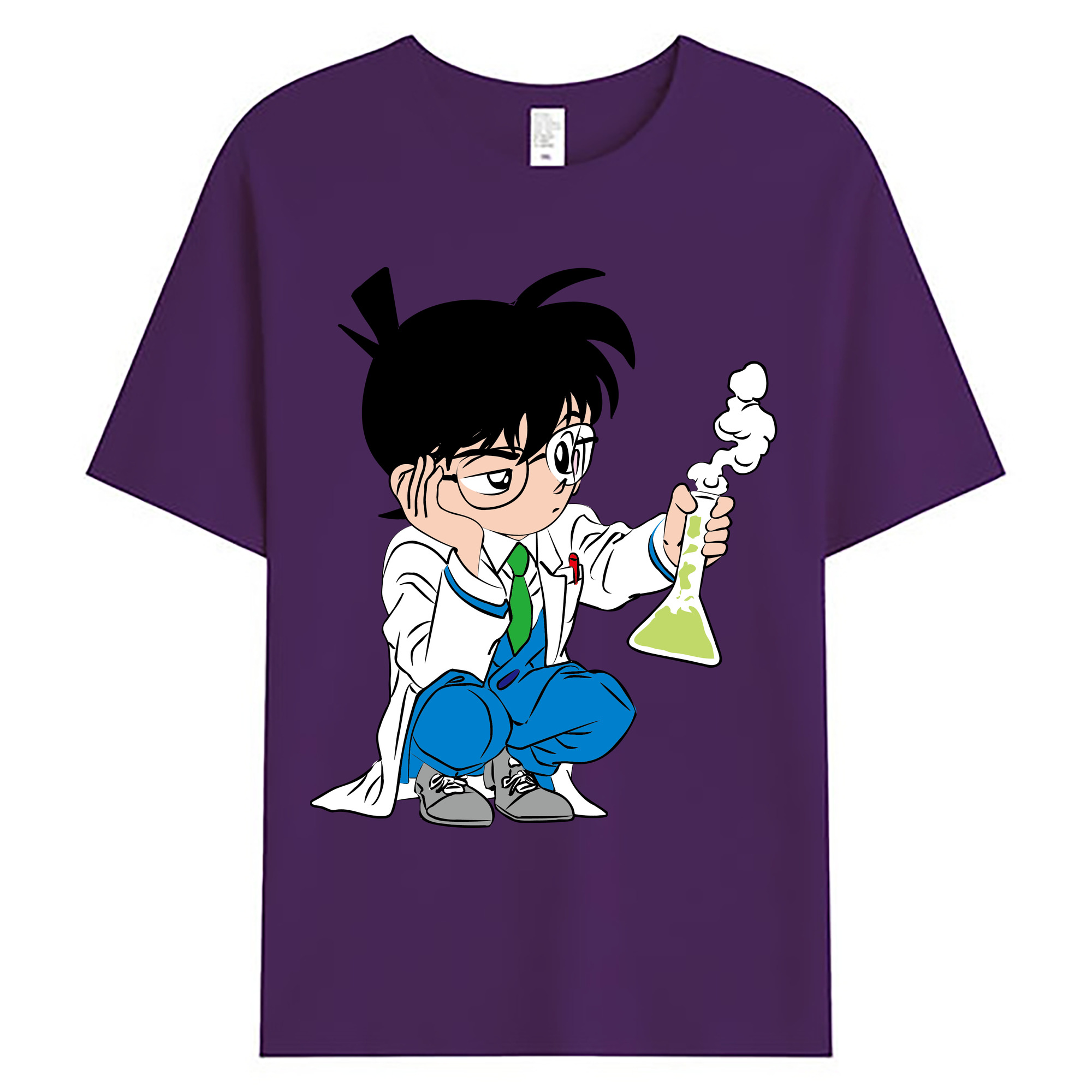 （画像用） 名探偵コナン 江戸川 コナン Detective Conan Conan Edogawa 綿100％ メンズ半袖Tシャツ｜肌触りやわらか＆通気性
