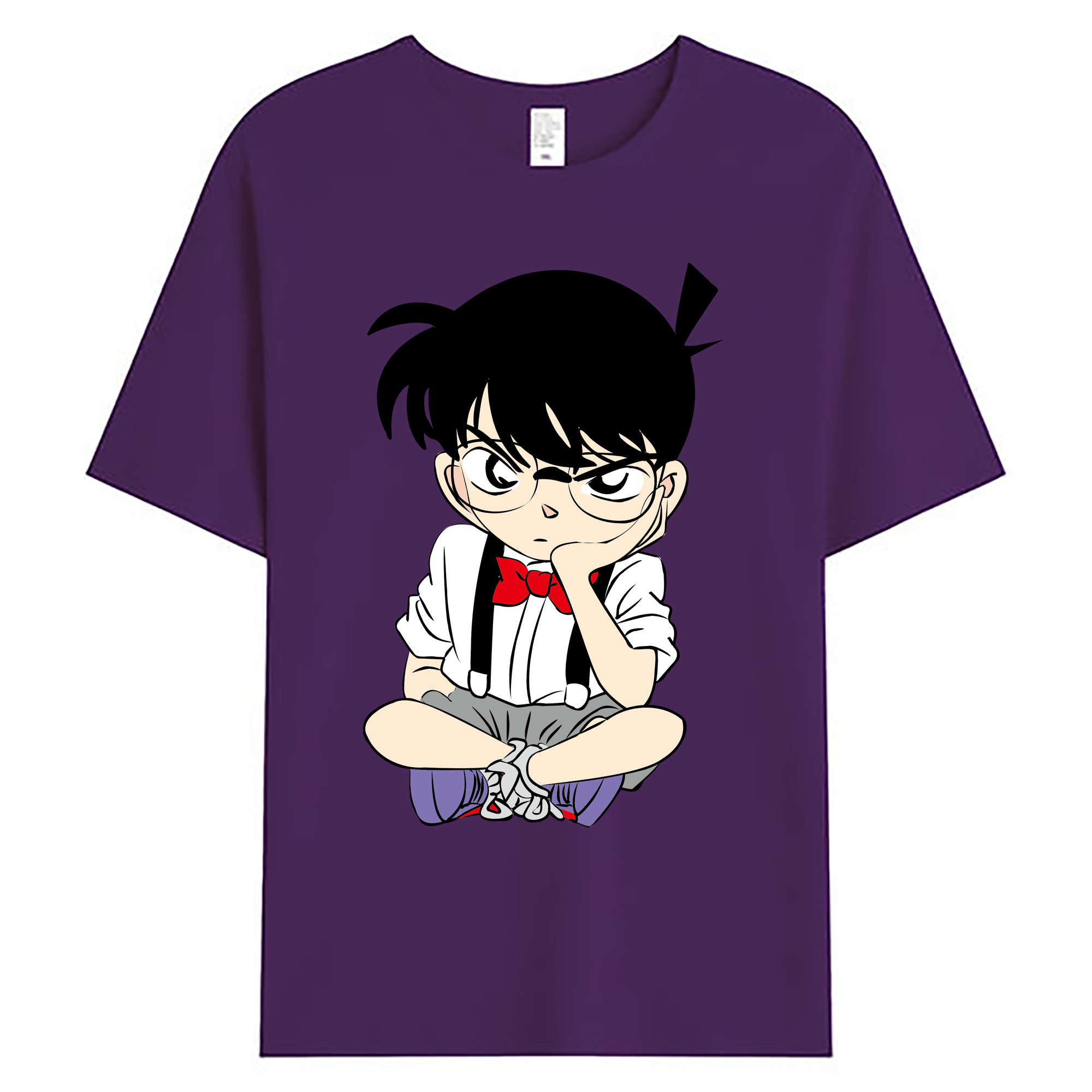 （画像用） 名探偵コナン 江戸川 コナン Detective Conan Conan Edogawa 綿100％ メンズ半袖Tシャツ｜肌触りやわらか＆通気性