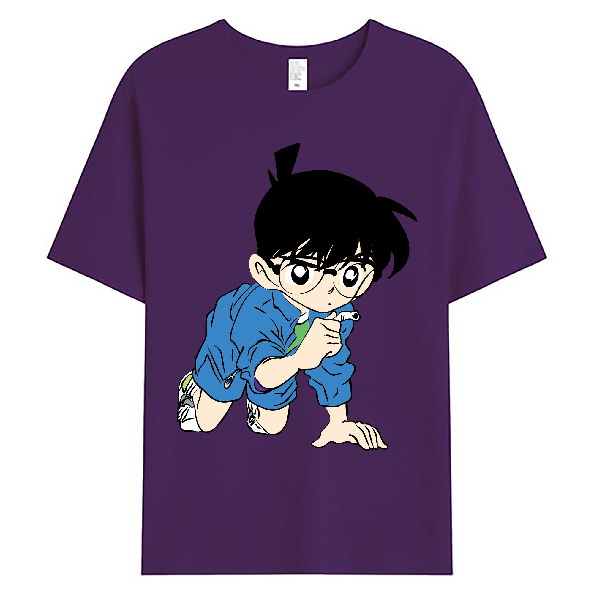 （画像用） 名探偵コナン 江戸川 コナン Detective Conan Conan Edogawa 綿100％ メンズ半袖Tシャツ｜肌触りやわらか＆通気性