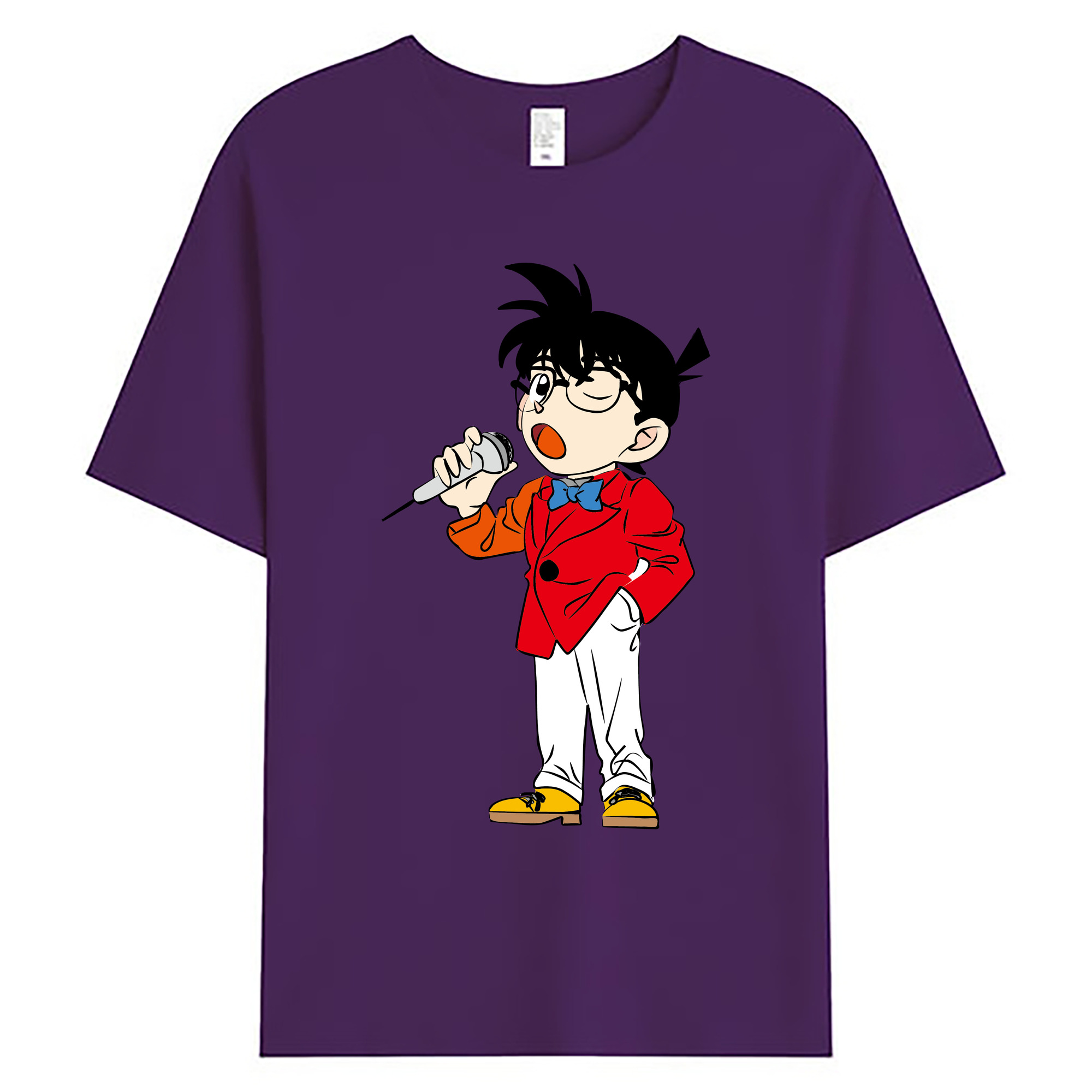 （画像用） 名探偵コナン 江戸川 コナン Detective Conan Conan Edogawa 綿100％ メンズ半袖Tシャツ｜肌触りやわらか＆通気性