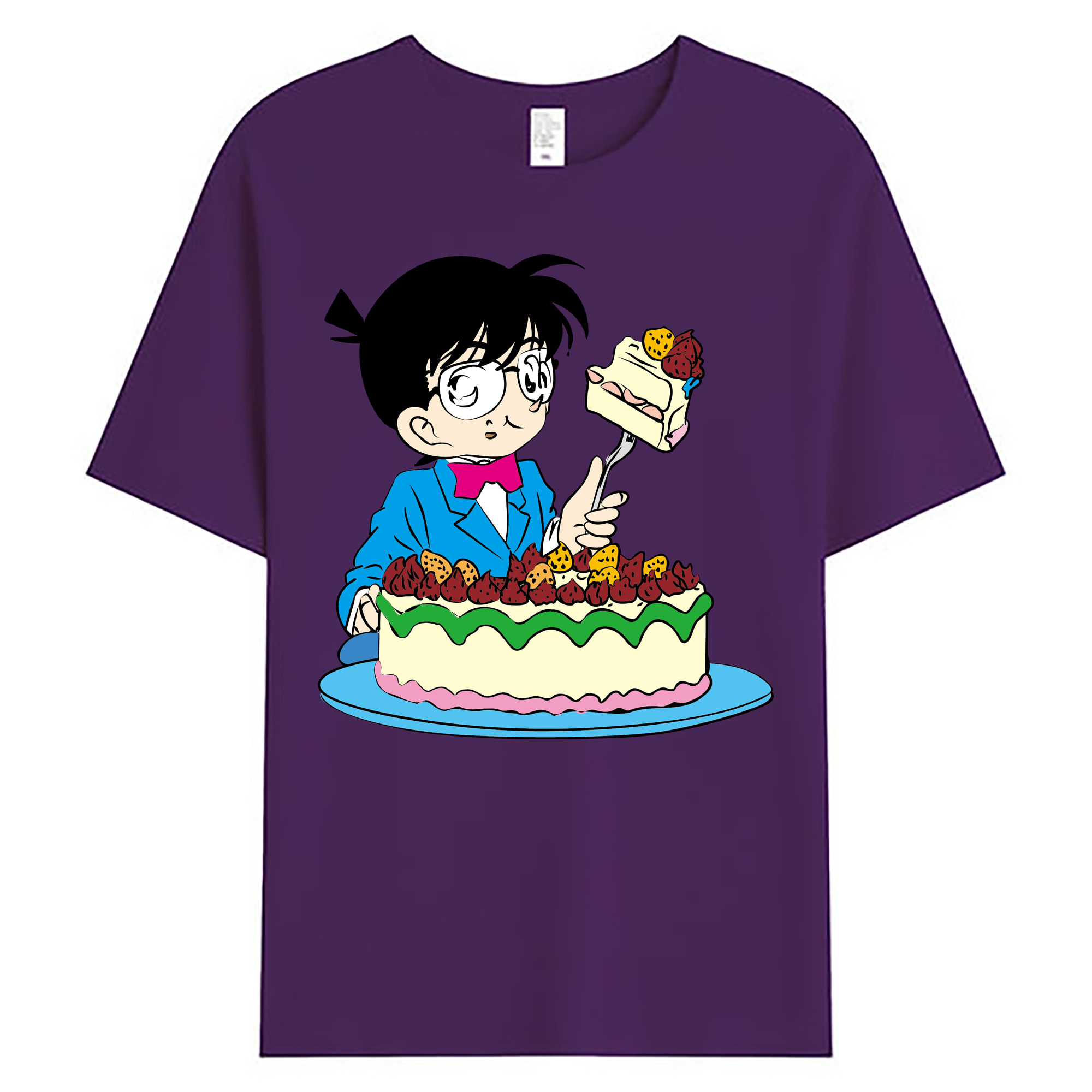 （画像用） 名探偵コナン 江戸川 コナン Detective Conan Conan Edogawa 綿100％ メンズ半袖Tシャツ｜肌触りやわらか＆通気性