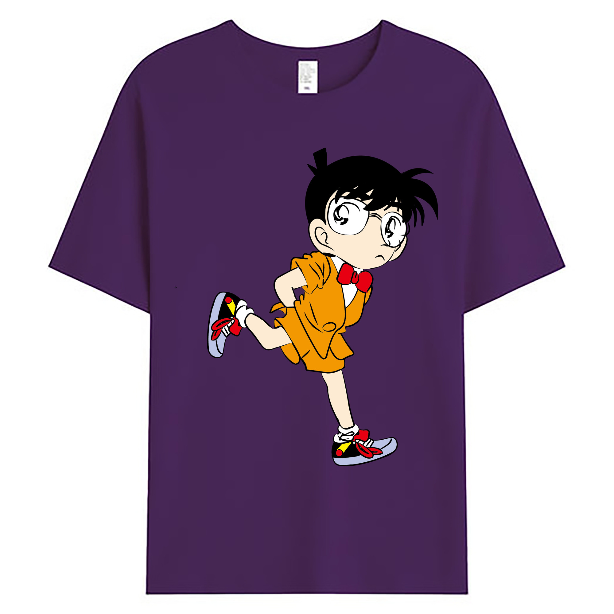 （画像用） 名探偵コナン 江戸川 コナン Detective Conan Conan Edogawa 綿100％ メンズ半袖Tシャツ｜肌触りやわらか＆通気性