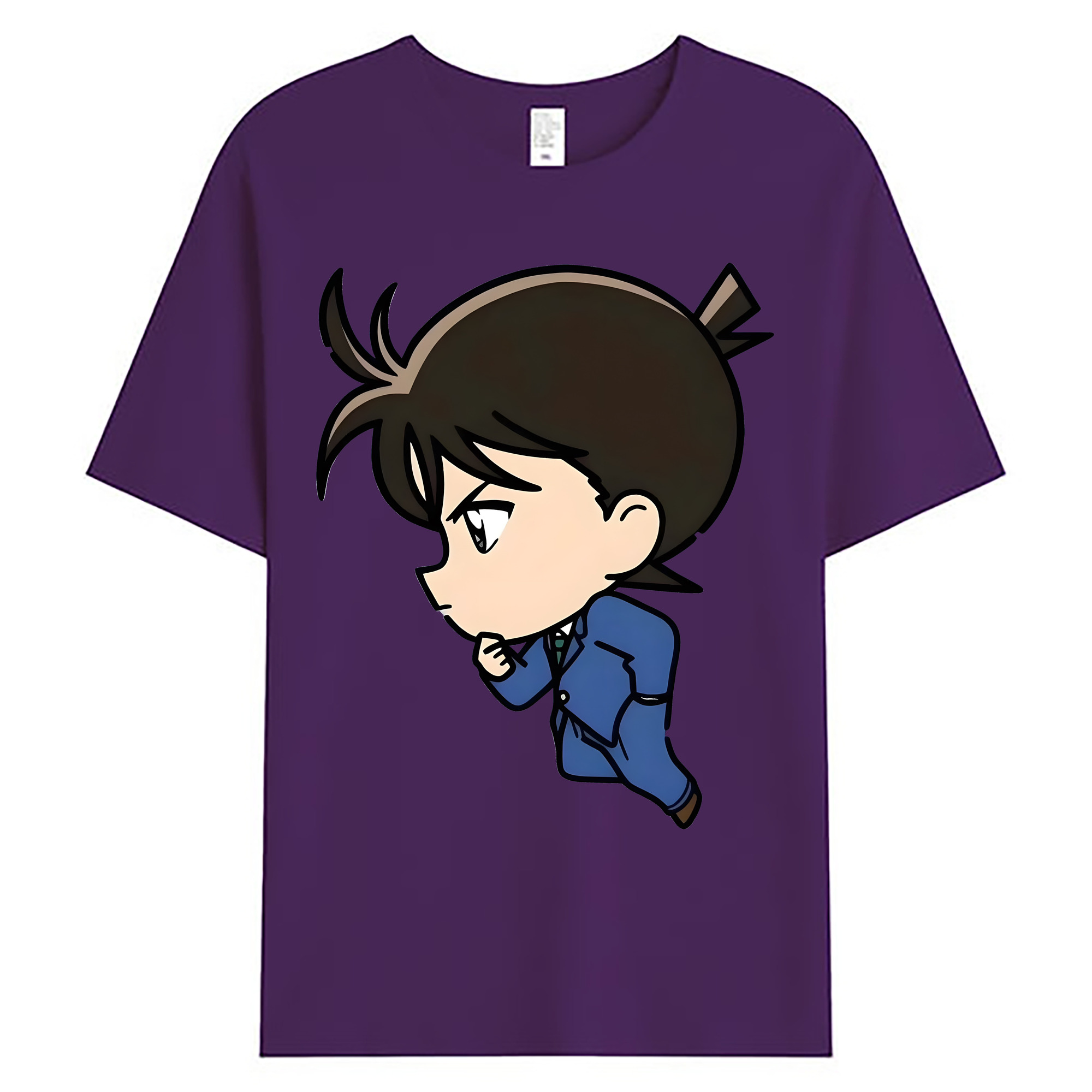 （画像用） 名探偵コナン 江戸川 コナン Detective Conan Conan Edogawa 綿100％ メンズ半袖Tシャツ｜肌触りやわらか＆通気性