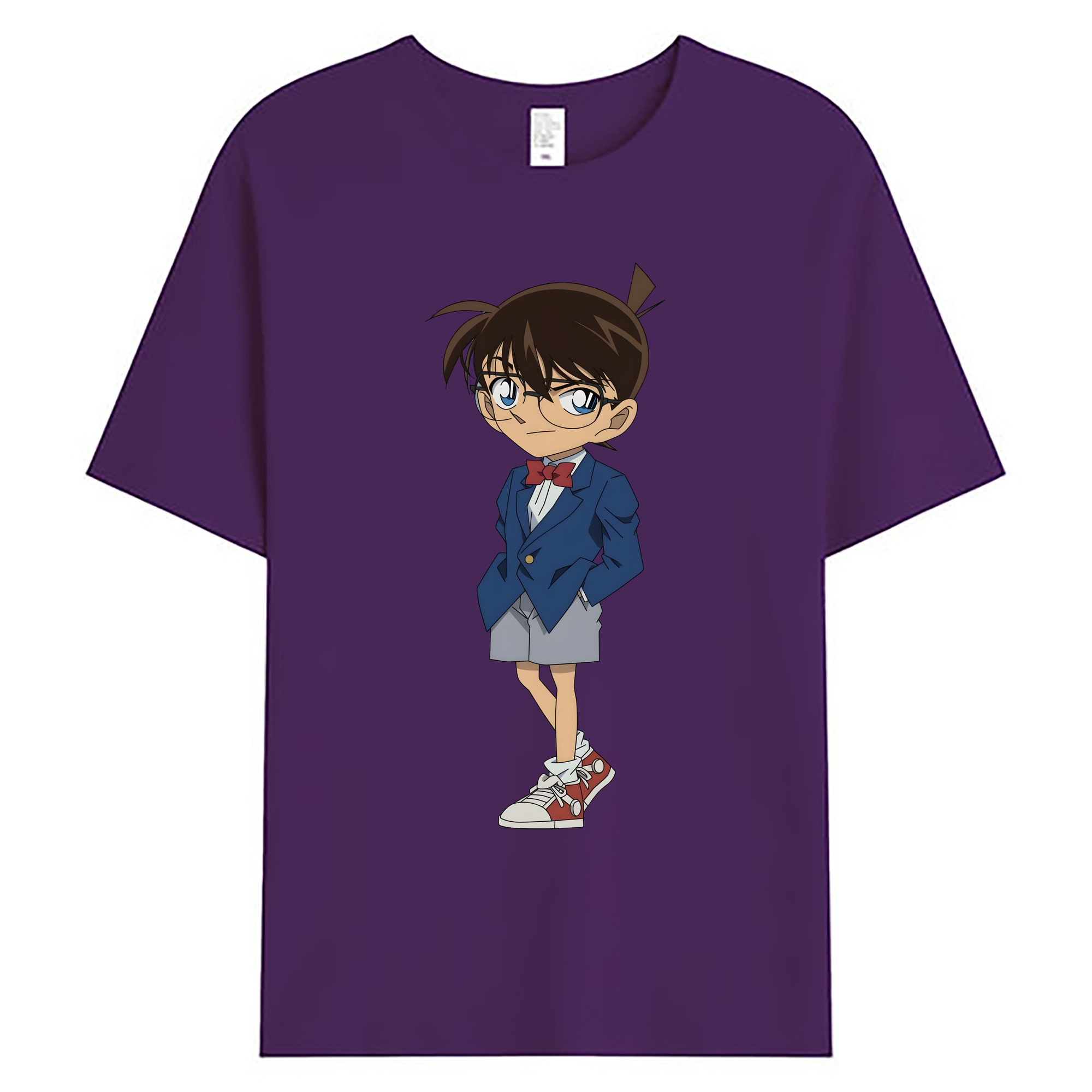 （画像用） 名探偵コナン 江戸川 コナン Detective Conan Conan Edogawa 綿100％ メンズ半袖Tシャツ｜肌触りやわらか＆通気性