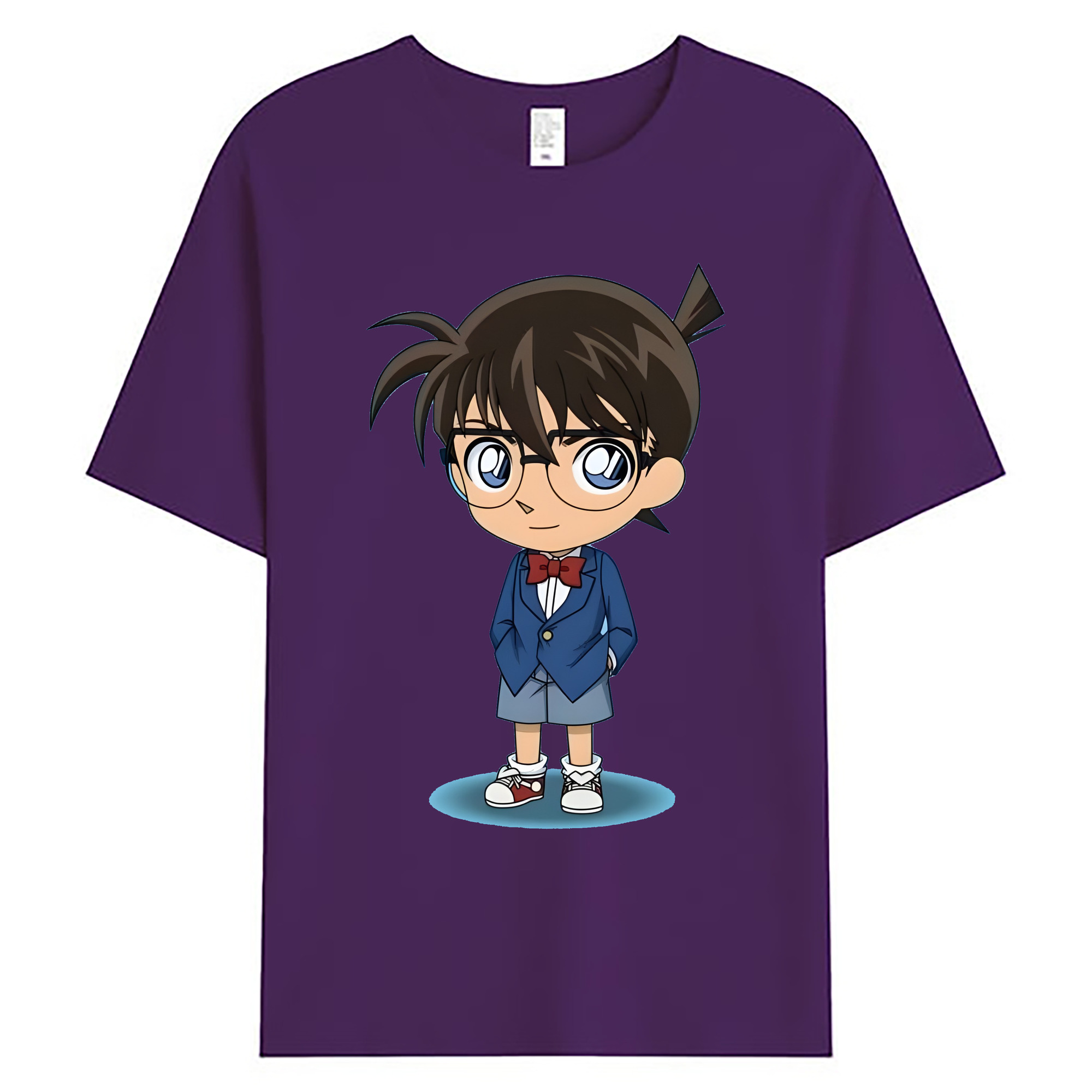 （画像用） 名探偵コナン 江戸川 コナン Detective Conan Conan Edogawa 綿100％ メンズ半袖Tシャツ｜肌触りやわらか＆通気性