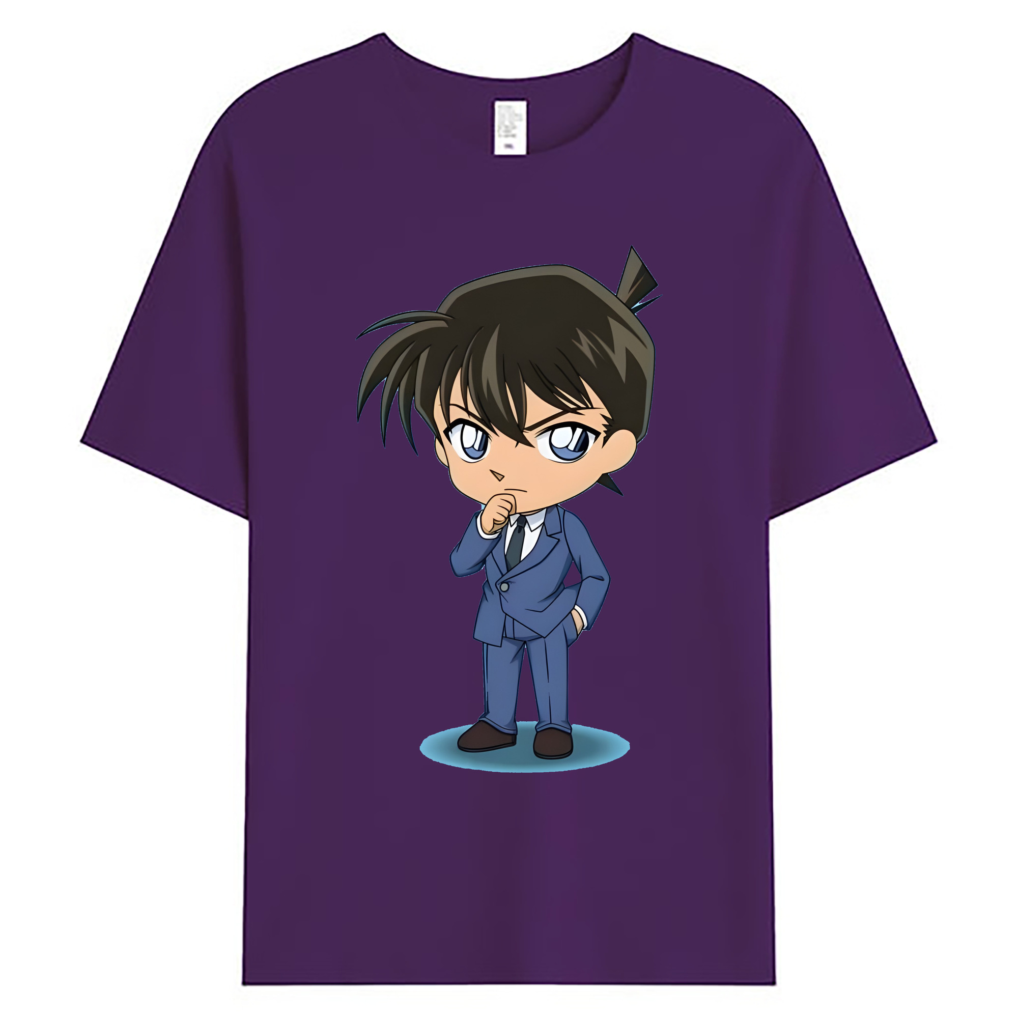 （画像用） 名探偵コナン 江戸川 コナン Detective Conan Conan Edogawa 綿100％ メンズ半袖Tシャツ｜肌触りやわらか＆通気性