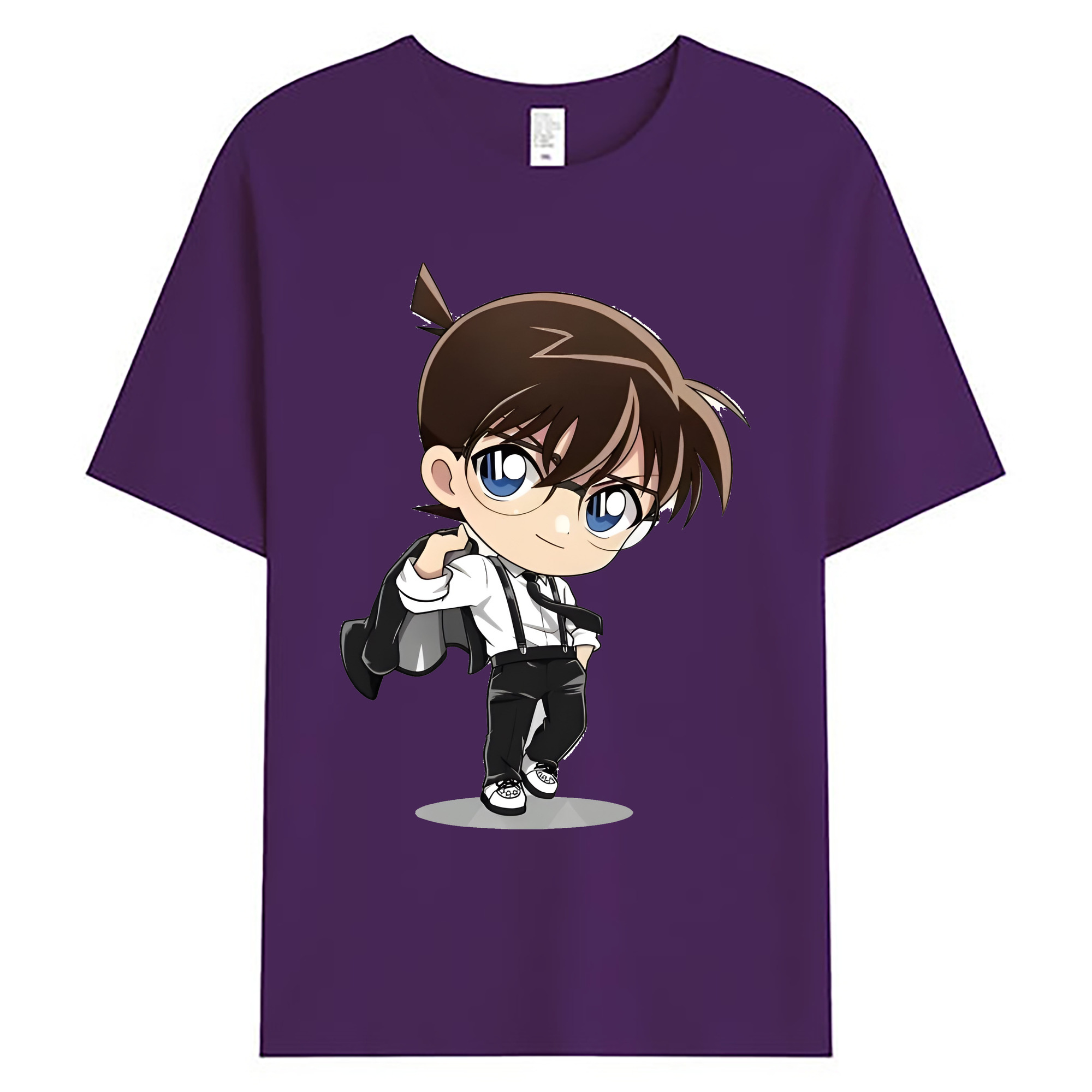 （画像用） 名探偵コナン 江戸川 コナン Detective Conan Conan Edogawa 綿100％ メンズ半袖Tシャツ｜肌触りやわらか＆通気性