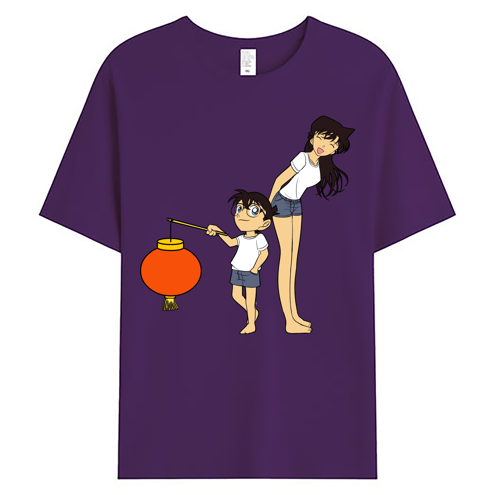 （画像用） 名探偵コナン 毛利 蘭 もうり らん、モーリ ラン Detective Conan Rachel Moore 綿100％ メンズ半袖Tシャツ｜肌触りやわらか＆通気性
