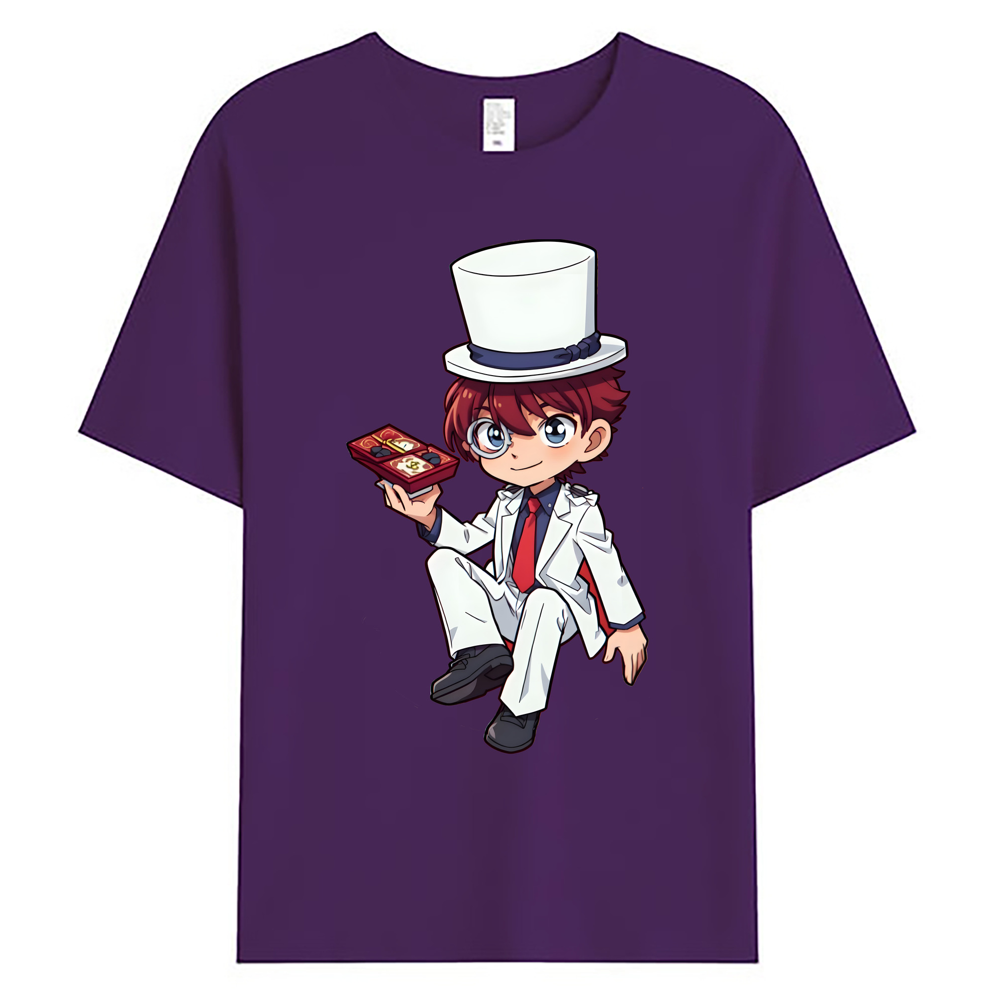 （画像用） 名探偵コナン くろば かいと Detective Conan Kuroba Kaito 綿100％ メンズ半袖Tシャツ｜肌触りやわらか＆通気性