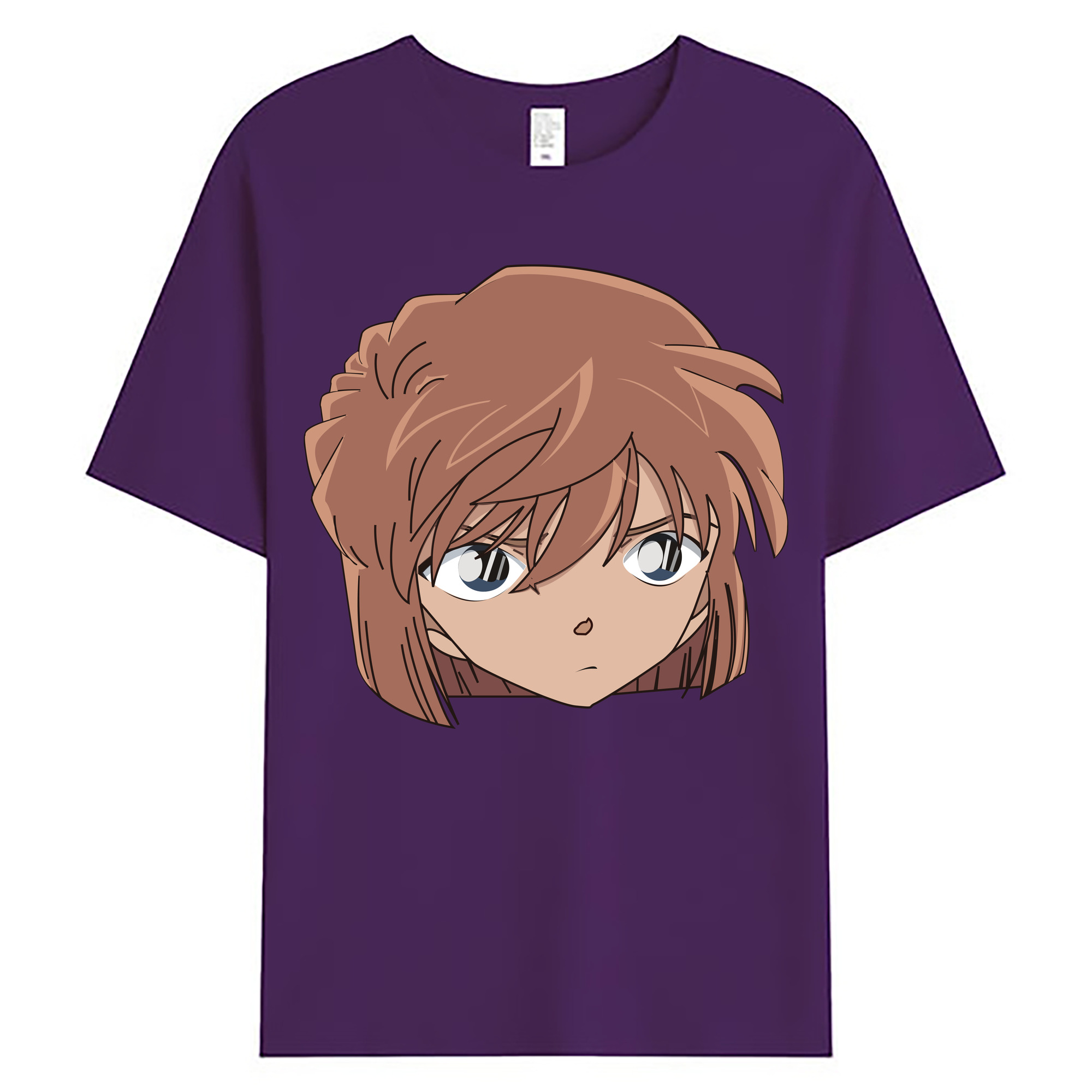 （画像用） 名探偵コナン 灰原 哀 はいばら あい Detective Conan Anita Hailey、Vi Graythorn Haibara Ai 綿100％ メンズ半袖Tシャツ｜肌触りやわらか＆通気性