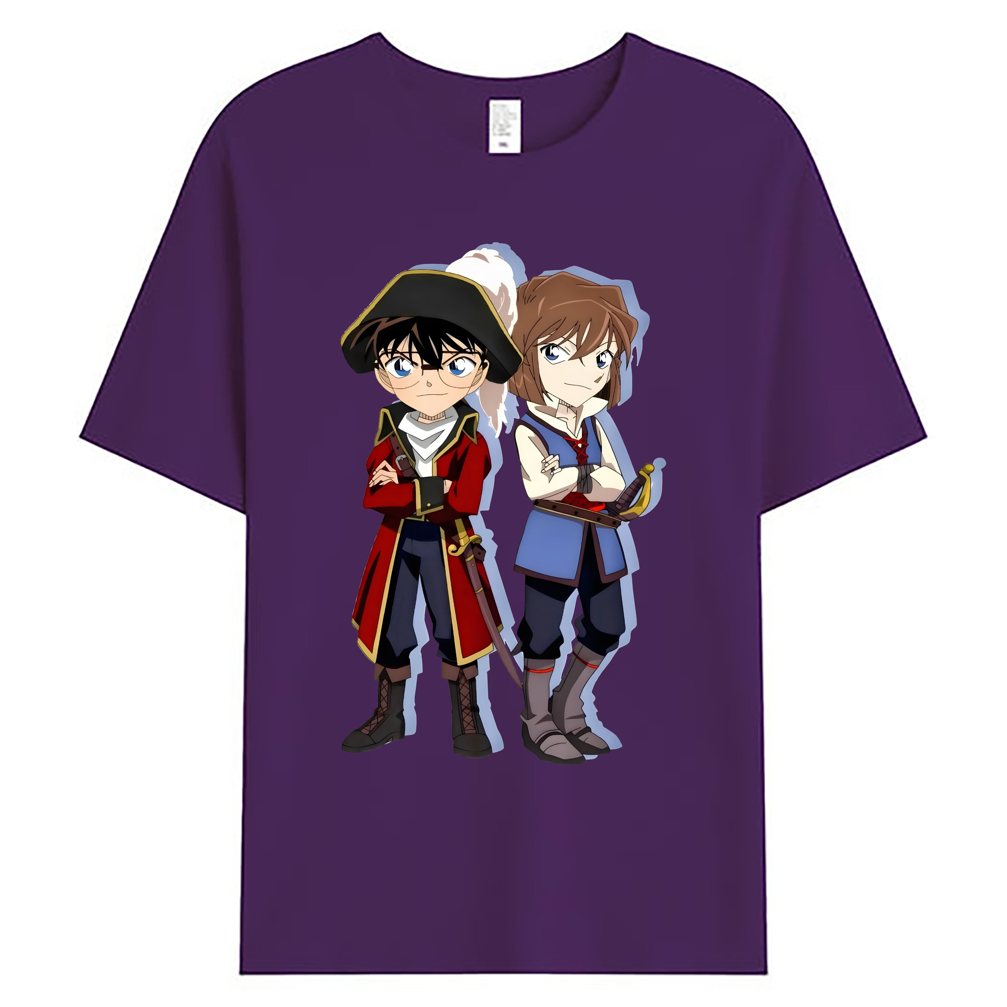 （画像用） 名探偵コナン 灰原 哀 はいばら あい Detective Conan Anita Hailey、Vi Graythorn Haibara Ai 綿100％ メンズ半袖Tシャツ｜肌触りやわらか＆通気性