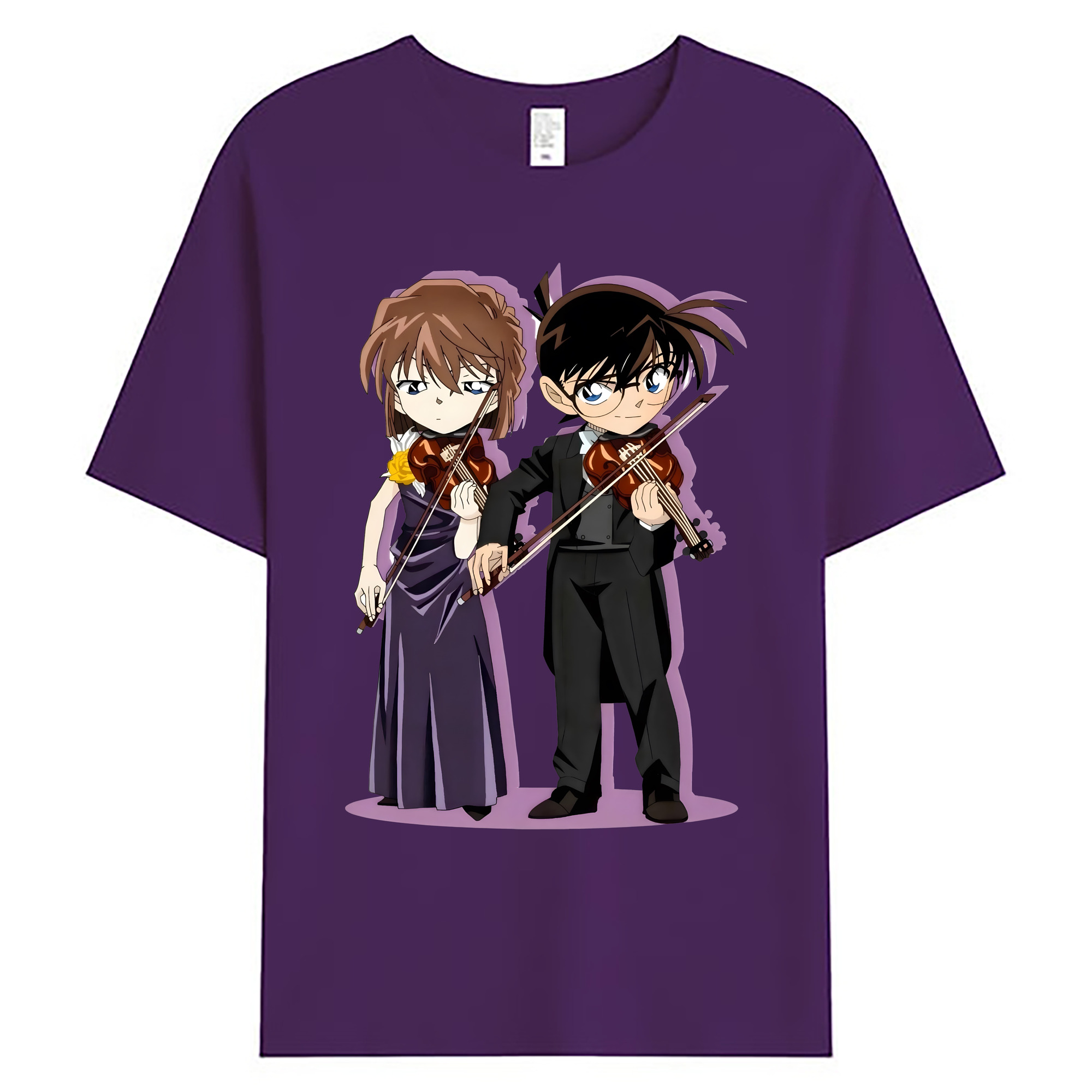 （画像用） 名探偵コナン 灰原 哀 はいばら あい Detective Conan Anita Hailey、Vi Graythorn Haibara Ai 綿100％ メンズ半袖Tシャツ｜肌触りやわらか＆通気性