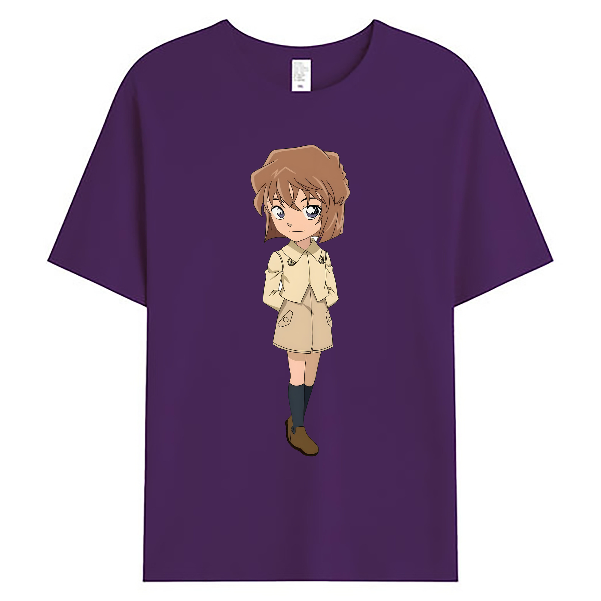 （画像用） 名探偵コナン 灰原 哀 はいばら あい Detective Conan Anita Hailey、Vi Graythorn Haibara Ai 綿100％ メンズ半袖Tシャツ｜肌触りやわらか＆通気性