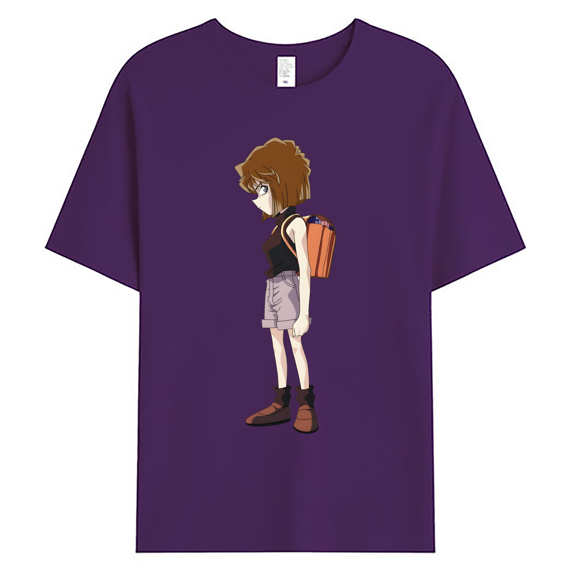 （画像用） 名探偵コナン 灰原 哀 はいばら あい Detective Conan Anita Hailey、Vi Graythorn Haibara Ai 綿100％ メンズ半袖Tシャツ｜肌触りやわらか＆通気性
