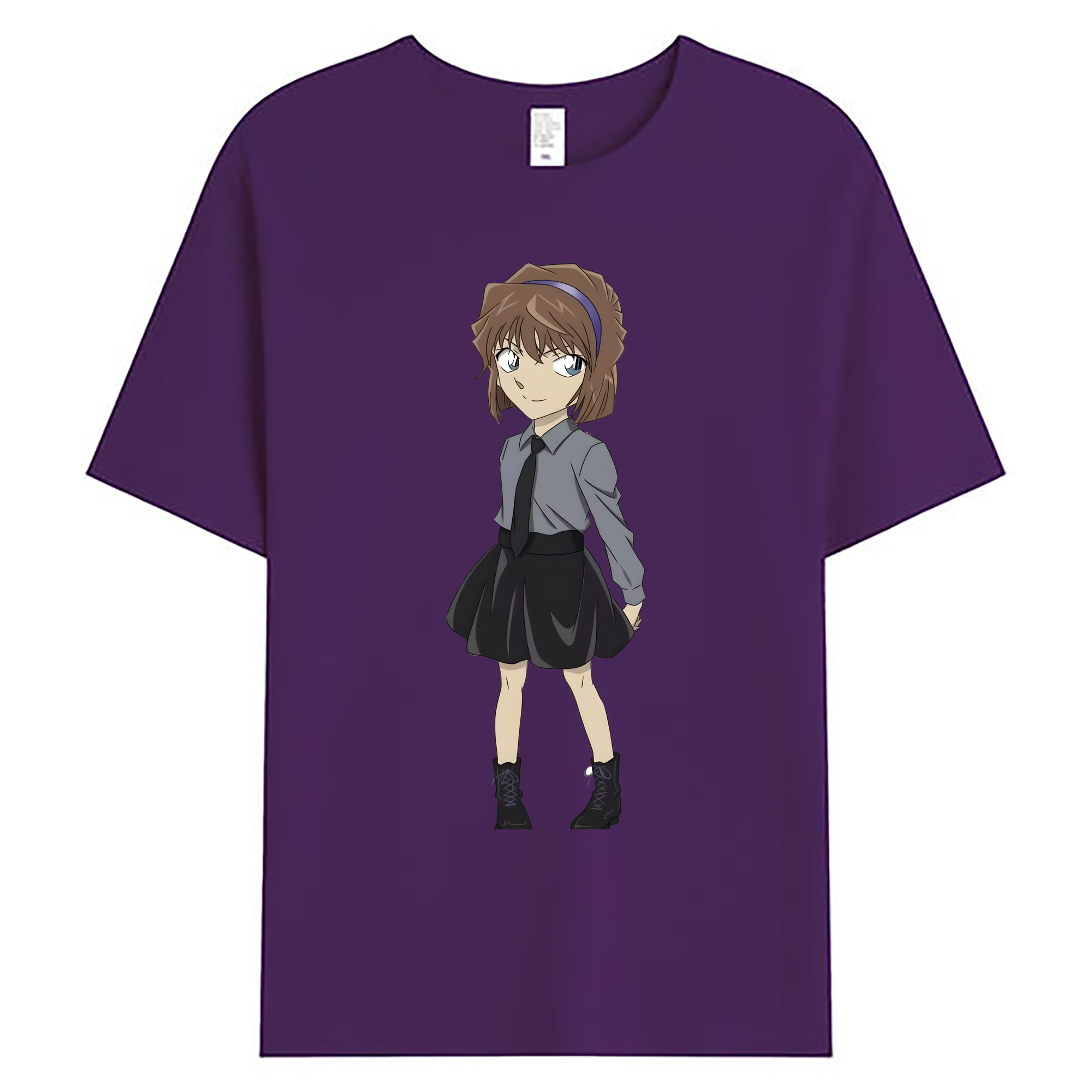（画像用） 名探偵コナン 灰原 哀 はいばら あい Detective Conan Anita Hailey、Vi Graythorn Haibara Ai 綿100％ メンズ半袖Tシャツ｜肌触りやわらか＆通気性