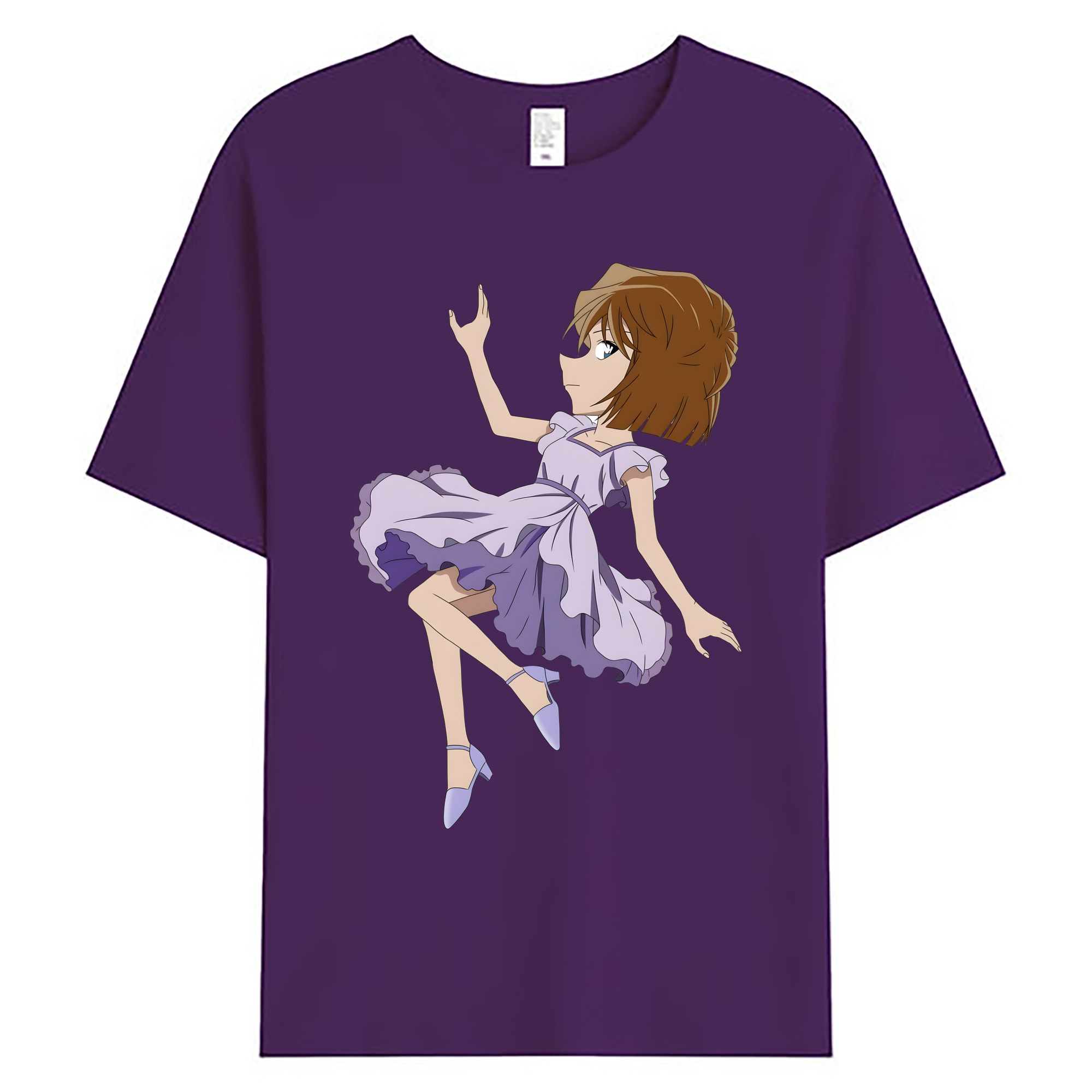 （画像用） 名探偵コナン 灰原 哀 はいばら あい Detective Conan Anita Hailey、Vi Graythorn Haibara Ai 綿100％ メンズ半袖Tシャツ｜肌触りやわらか＆通気性
