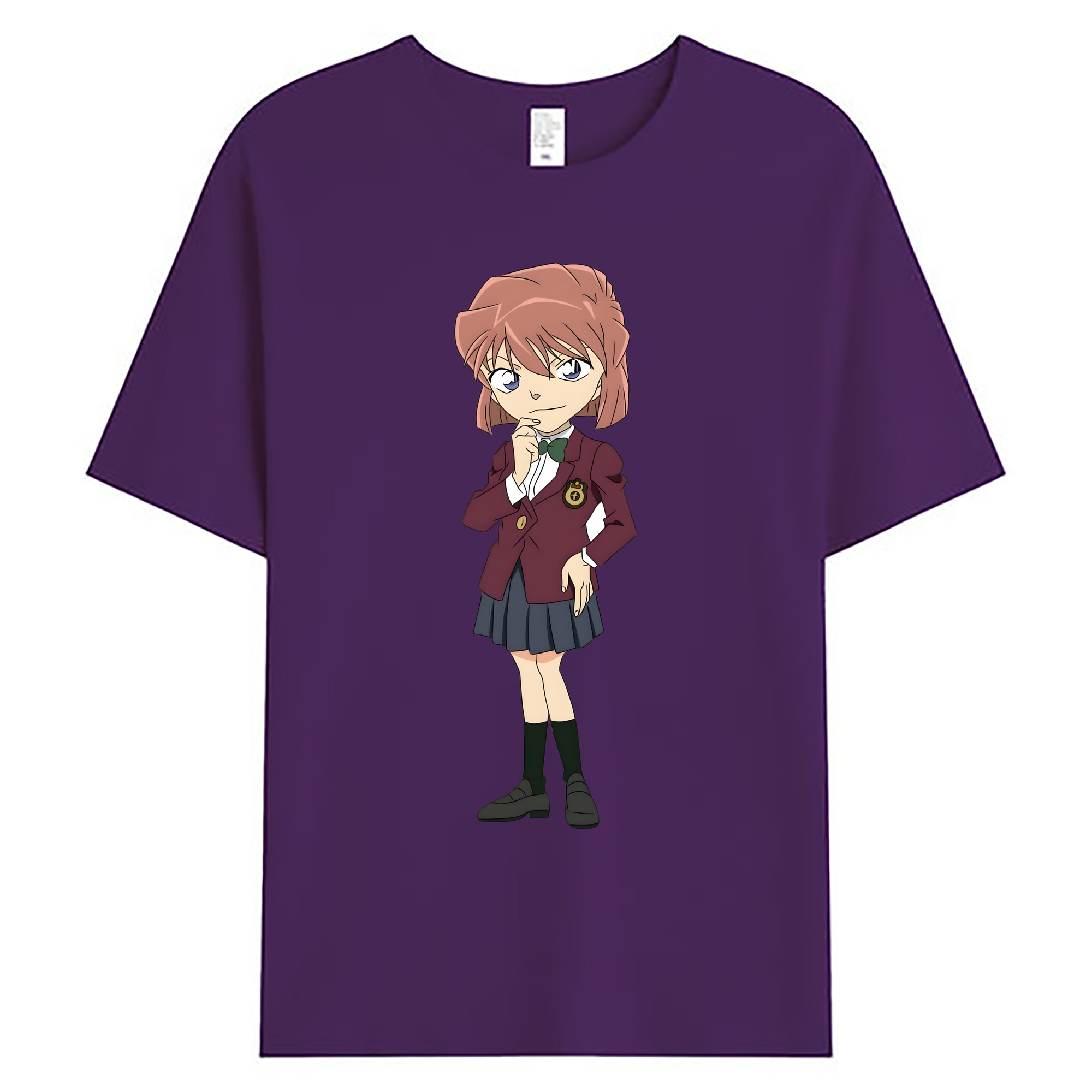 （画像用） 名探偵コナン 灰原 哀 はいばら あい Detective Conan Anita Hailey、Vi Graythorn Haibara Ai 綿100％ メンズ半袖Tシャツ｜肌触りやわらか＆通気性