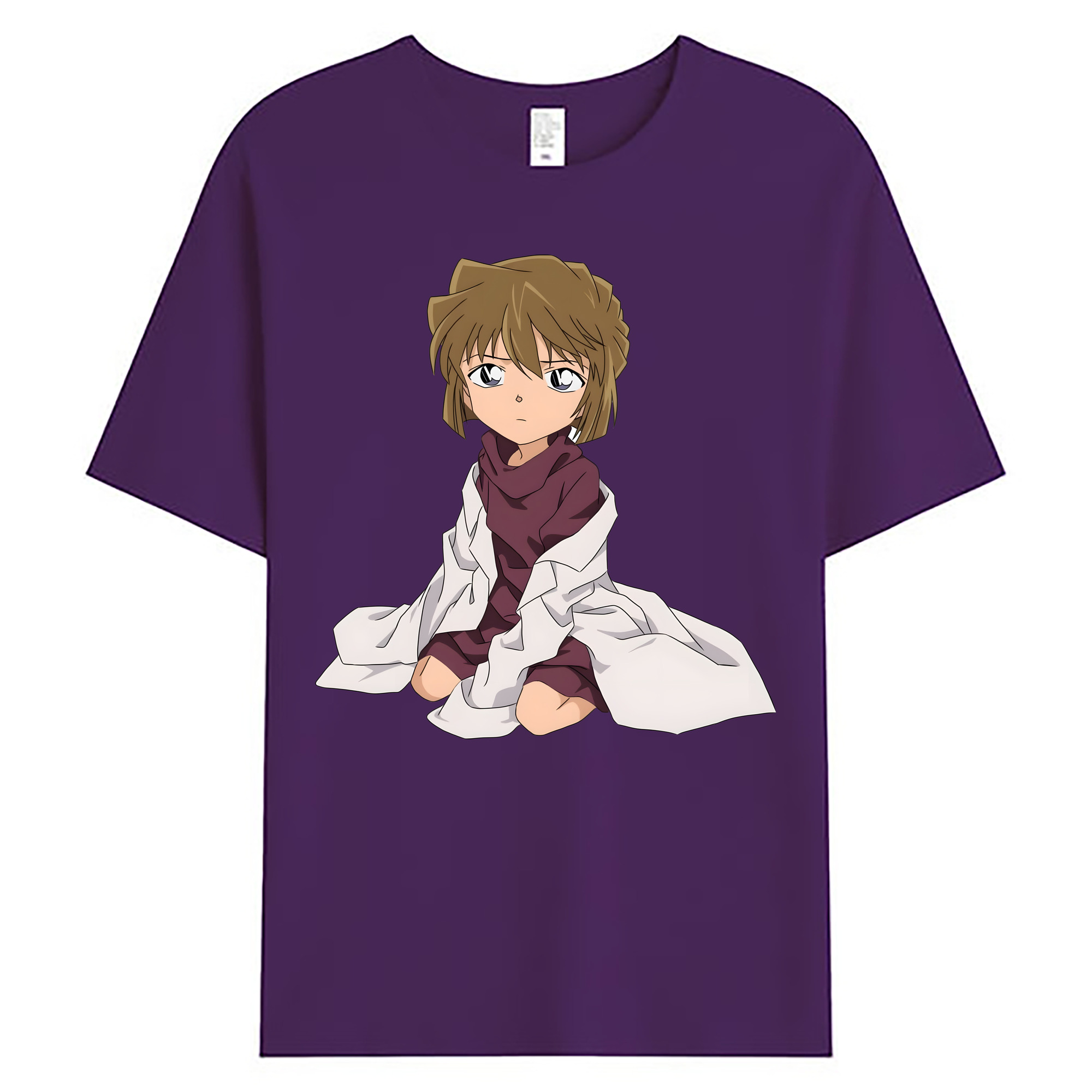 （画像用） 名探偵コナン 灰原 哀 はいばら あい Detective Conan Anita Hailey、Vi Graythorn Haibara Ai 綿100％ メンズ半袖Tシャツ｜肌触りやわらか＆通気性