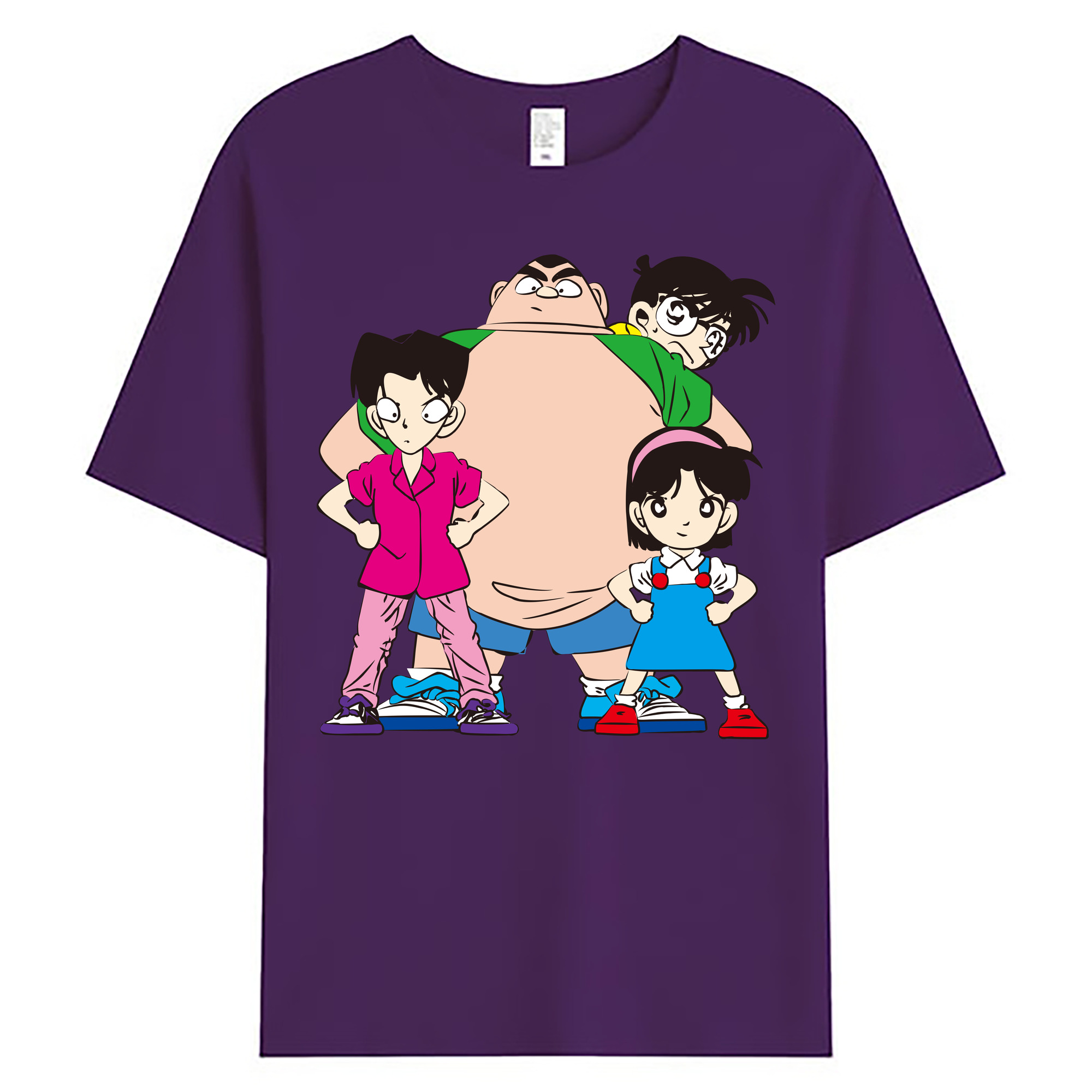 （画像用） 名探偵コナン Detective Conan 綿100％ メンズ半袖Tシャツ｜肌触りやわらか＆通気性