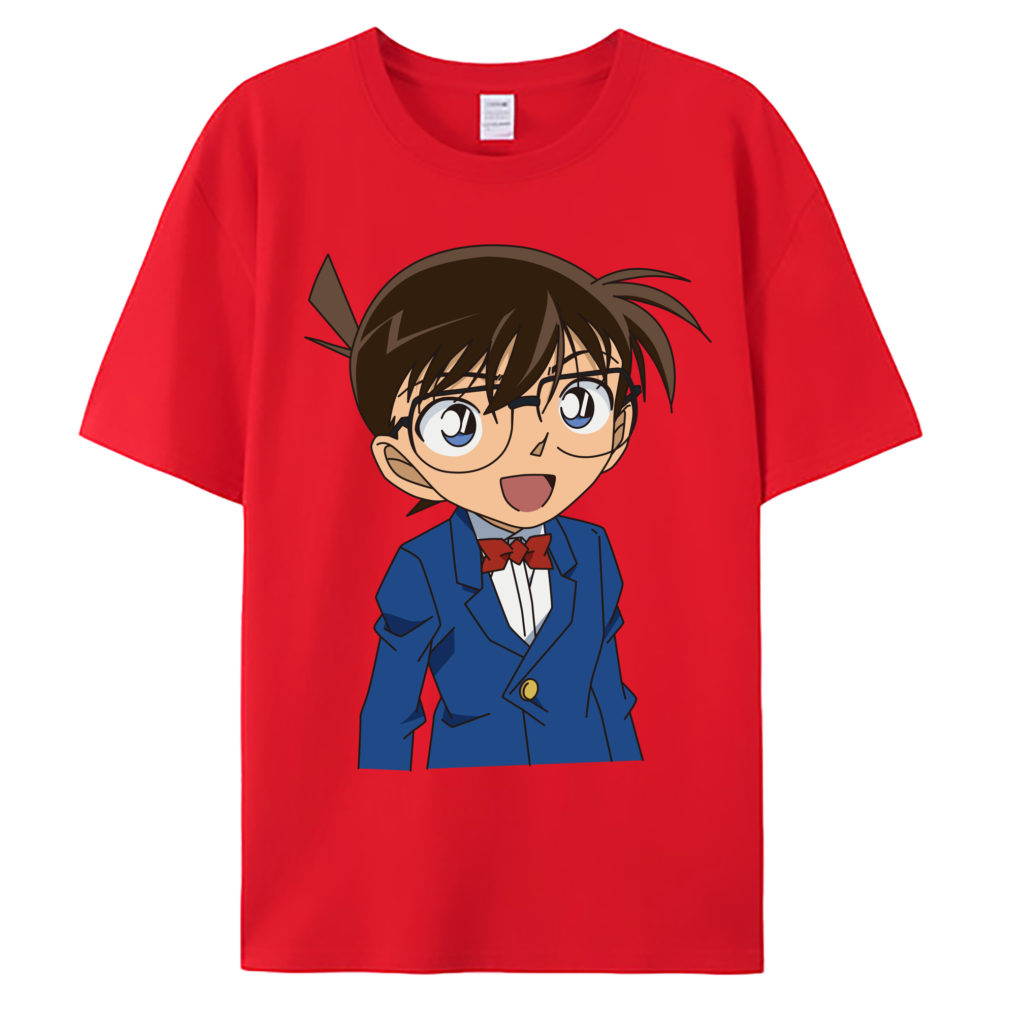 （画像用） 名探偵コナン 江戸川 コナン Detective Conan Conan Edogawa 綿100％ メンズ半袖Tシャツ｜肌触りやわらか＆通気性