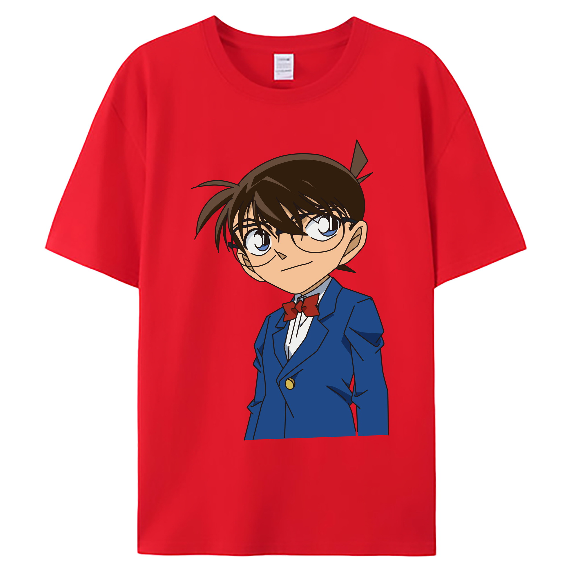 （画像用） 名探偵コナン 江戸川 コナン Detective Conan Conan Edogawa 綿100％ メンズ半袖Tシャツ｜肌触りやわらか＆通気性