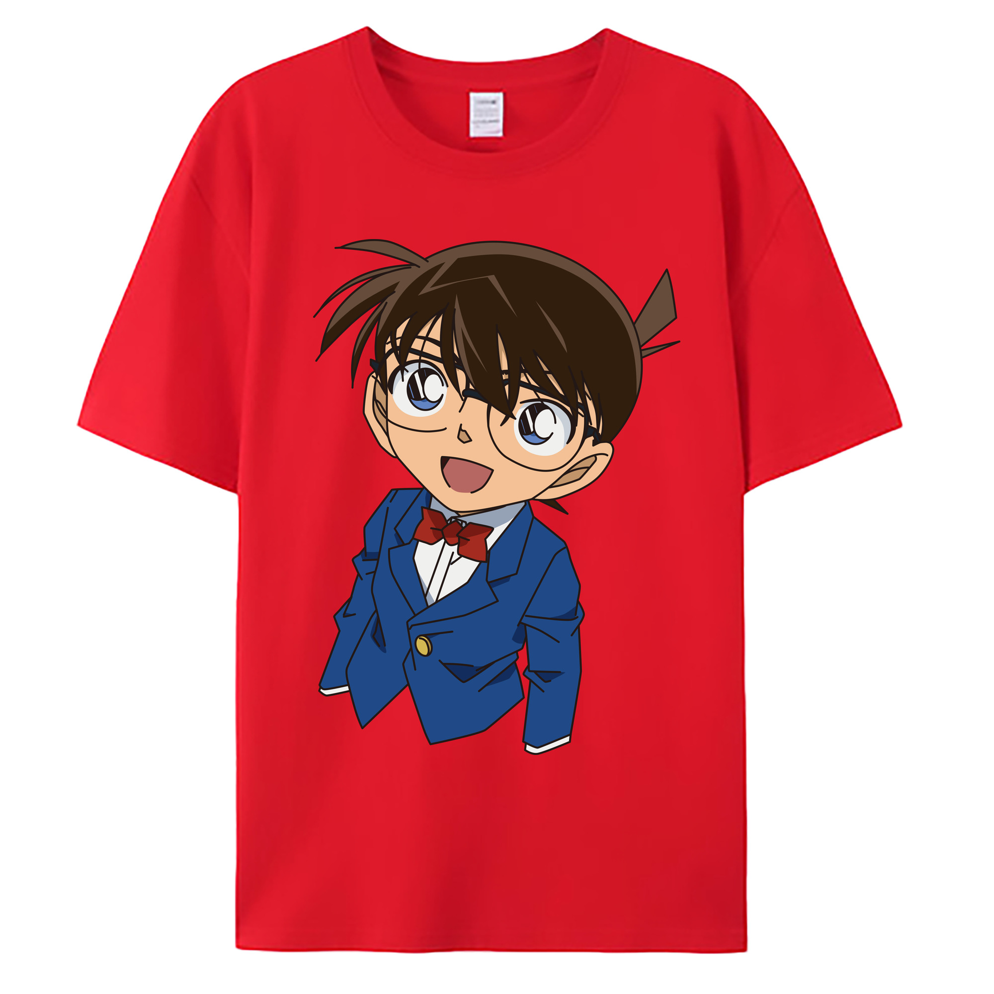 （画像用） 名探偵コナン 江戸川 コナン Detective Conan Conan Edogawa 綿100％ メンズ半袖Tシャツ｜肌触りやわらか＆通気性
