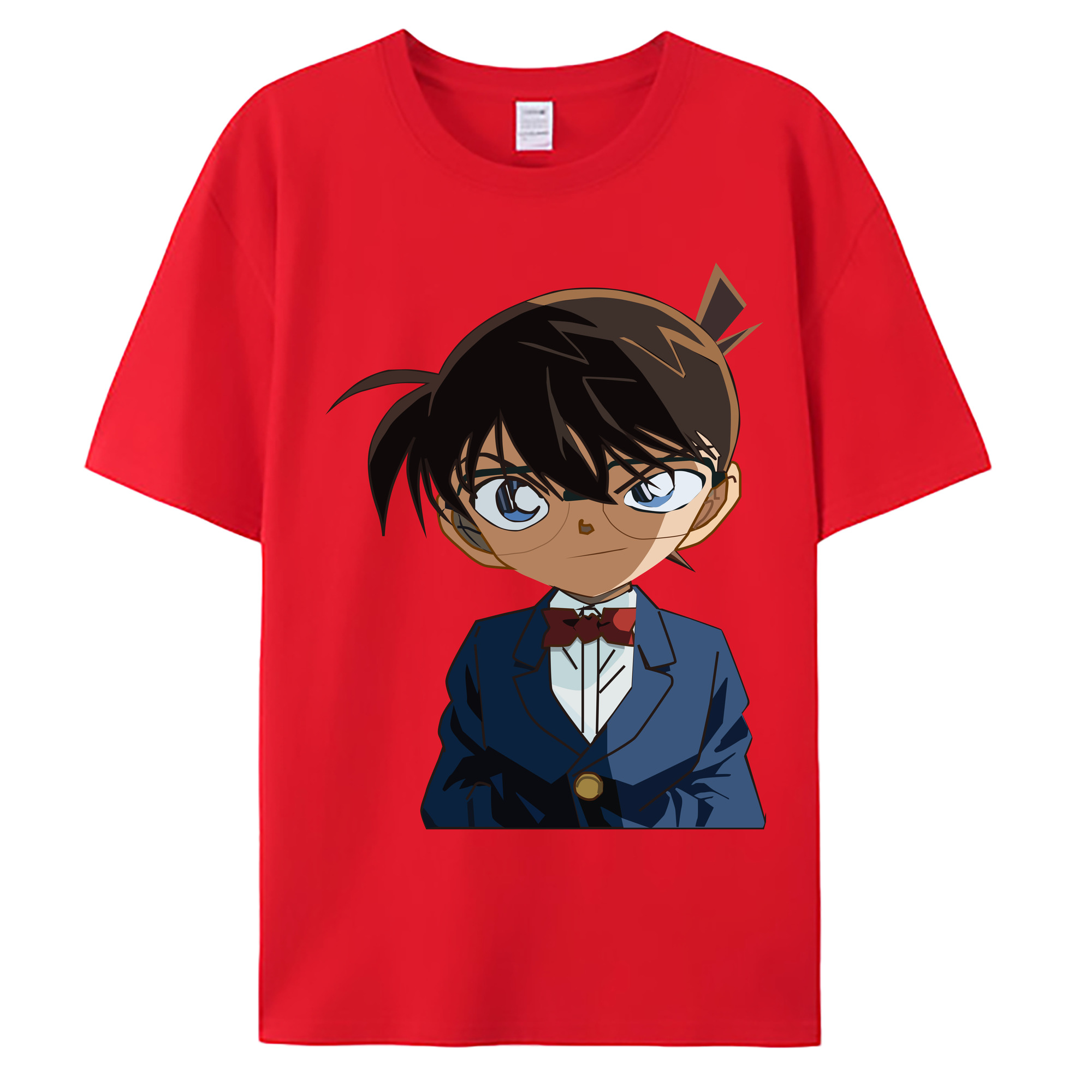 （画像用） 名探偵コナン 江戸川 コナン Detective Conan Conan Edogawa 綿100％ メンズ半袖Tシャツ｜肌触りやわらか＆通気性