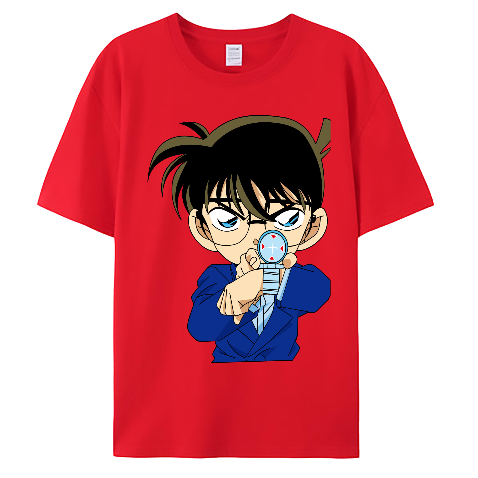 （画像用） 名探偵コナン 江戸川 コナン Detective Conan Conan Edogawa 綿100％ メンズ半袖Tシャツ｜肌触りやわらか＆通気性