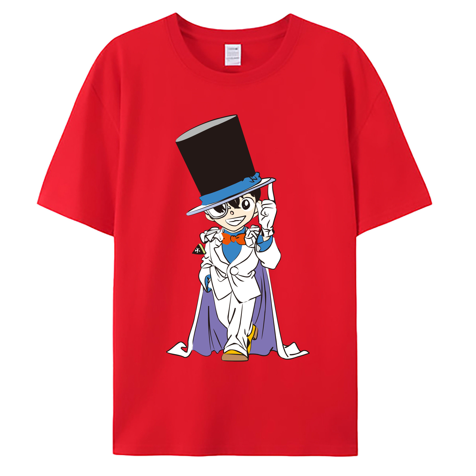 （画像用） 名探偵コナン 江戸川 コナン Detective Conan Conan Edogawa 綿100％ メンズ半袖Tシャツ｜肌触りやわらか＆通気性