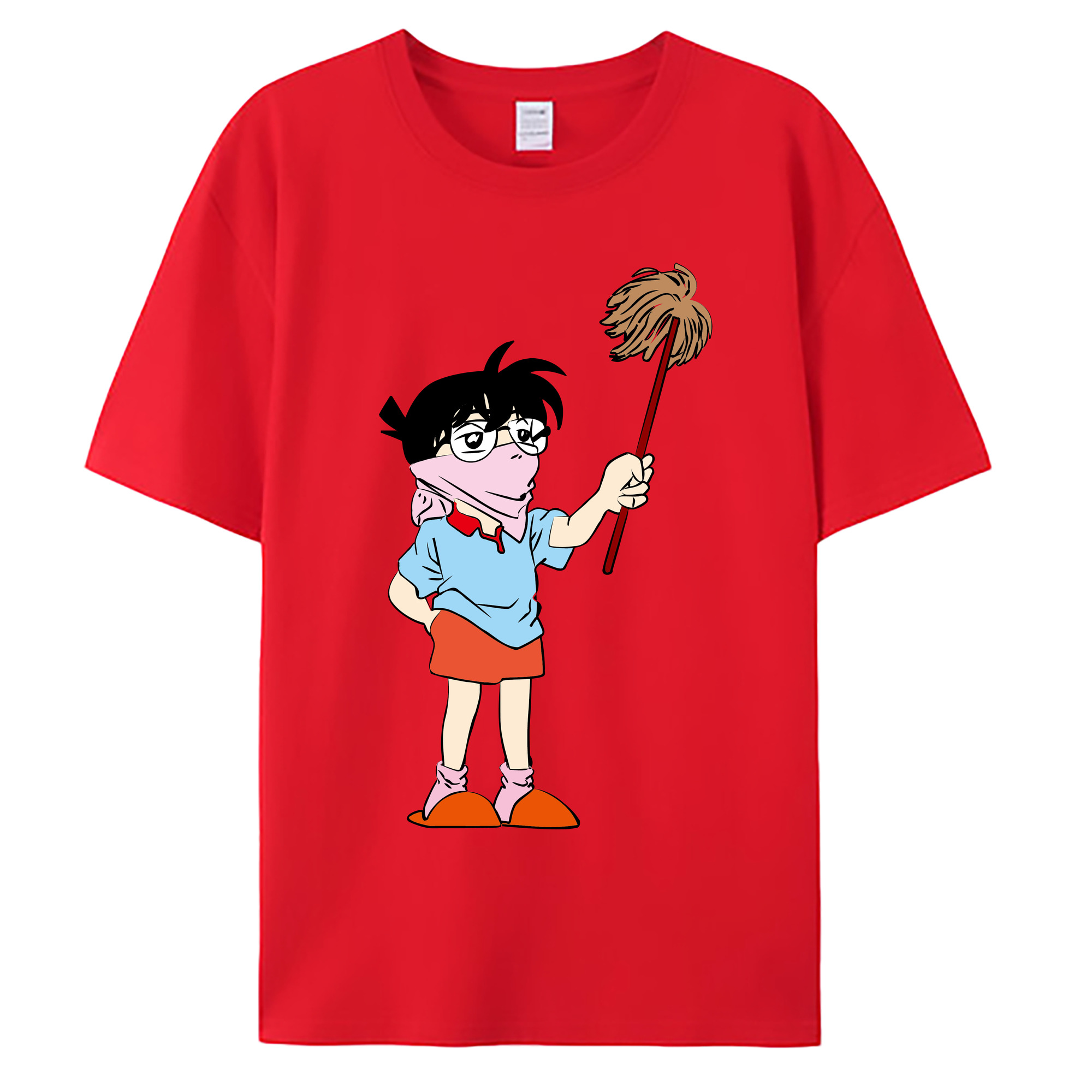 （画像用） 名探偵コナン 江戸川 コナン Detective Conan Conan Edogawa 綿100％ メンズ半袖Tシャツ｜肌触りやわらか＆通気性