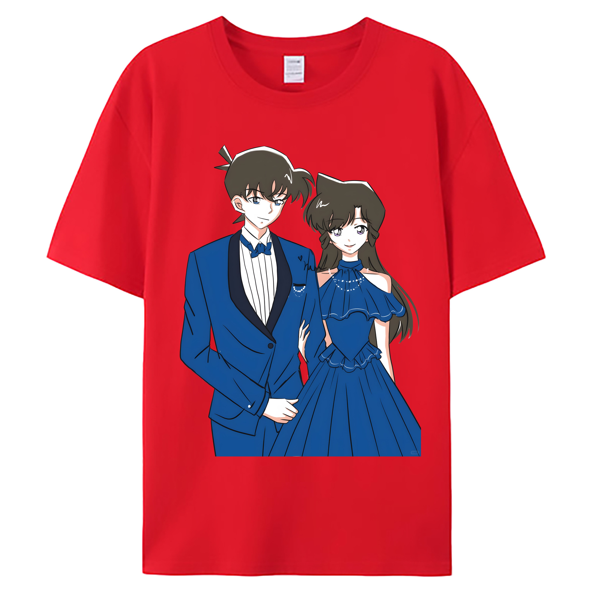 （画像用） 名探偵コナン 江戸川 コナン Detective Conan Conan Edogawa 綿100％ メンズ半袖Tシャツ｜肌触りやわらか＆通気性