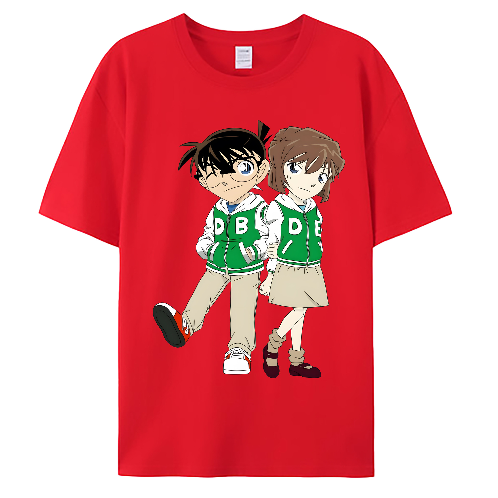 （画像用） 名探偵コナン 江戸川 コナン Detective Conan Conan Edogawa 綿100％ メンズ半袖Tシャツ｜肌触りやわらか＆通気性