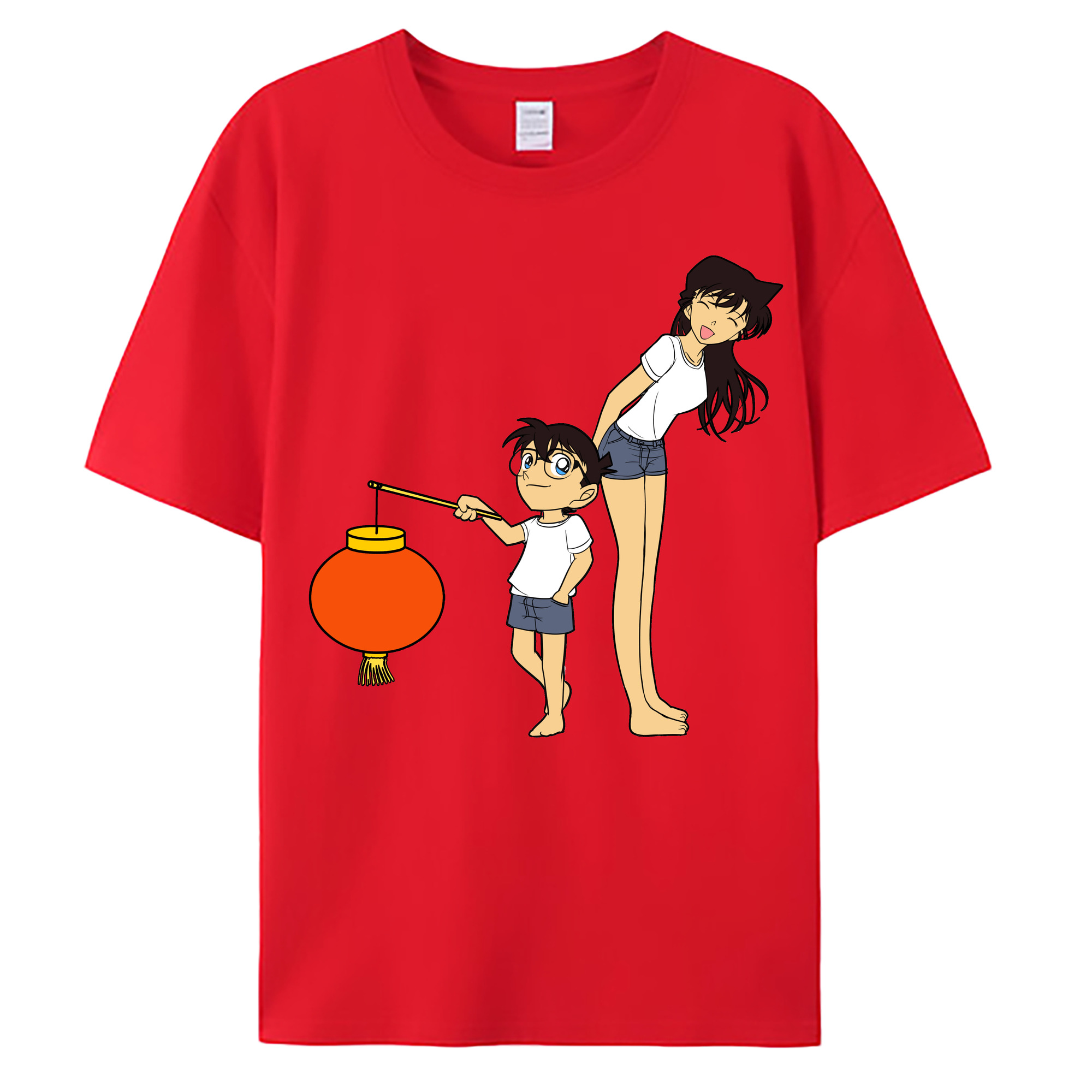 （画像用） 名探偵コナン 毛利 蘭 もうり らん、モーリ ラン Detective Conan Rachel Moore 綿100％ メンズ半袖Tシャツ｜肌触りやわらか＆通気性