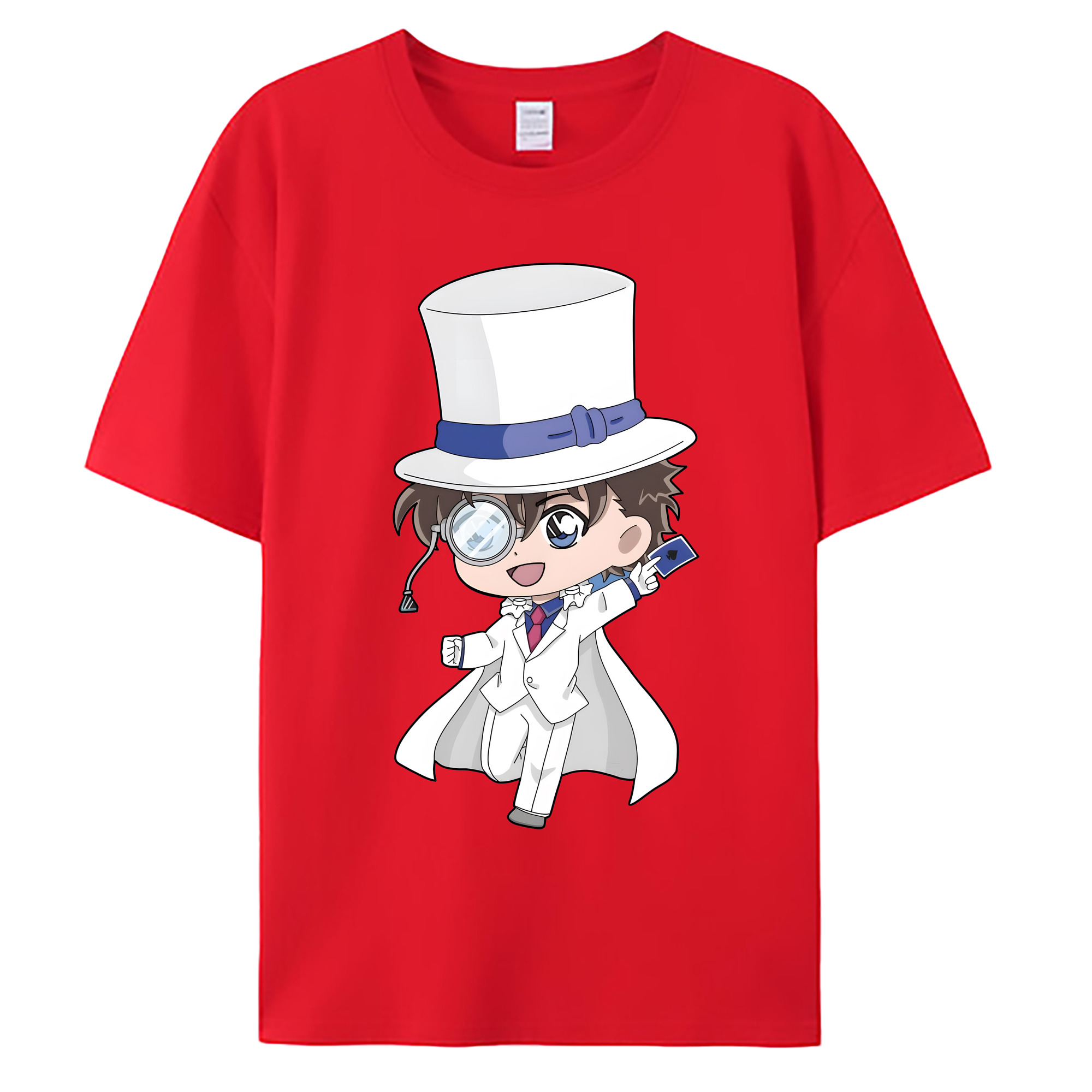 （画像用） 名探偵コナン くろば かいと Detective Conan Kuroba Kaito 綿100％ メンズ半袖Tシャツ｜肌触りやわらか＆通気性