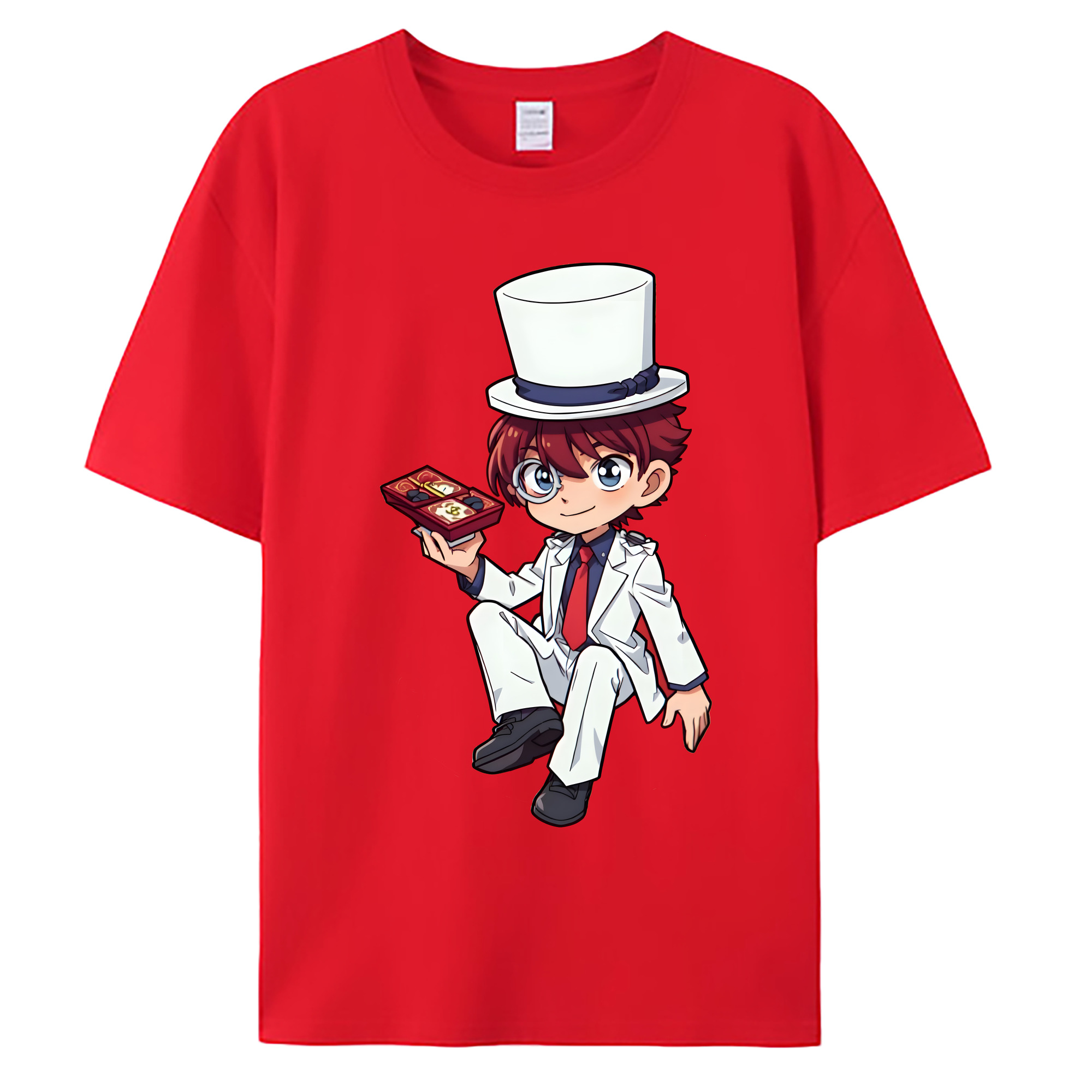 （画像用） 名探偵コナン くろば かいと Detective Conan Kuroba Kaito 綿100％ メンズ半袖Tシャツ｜肌触りやわらか＆通気性
