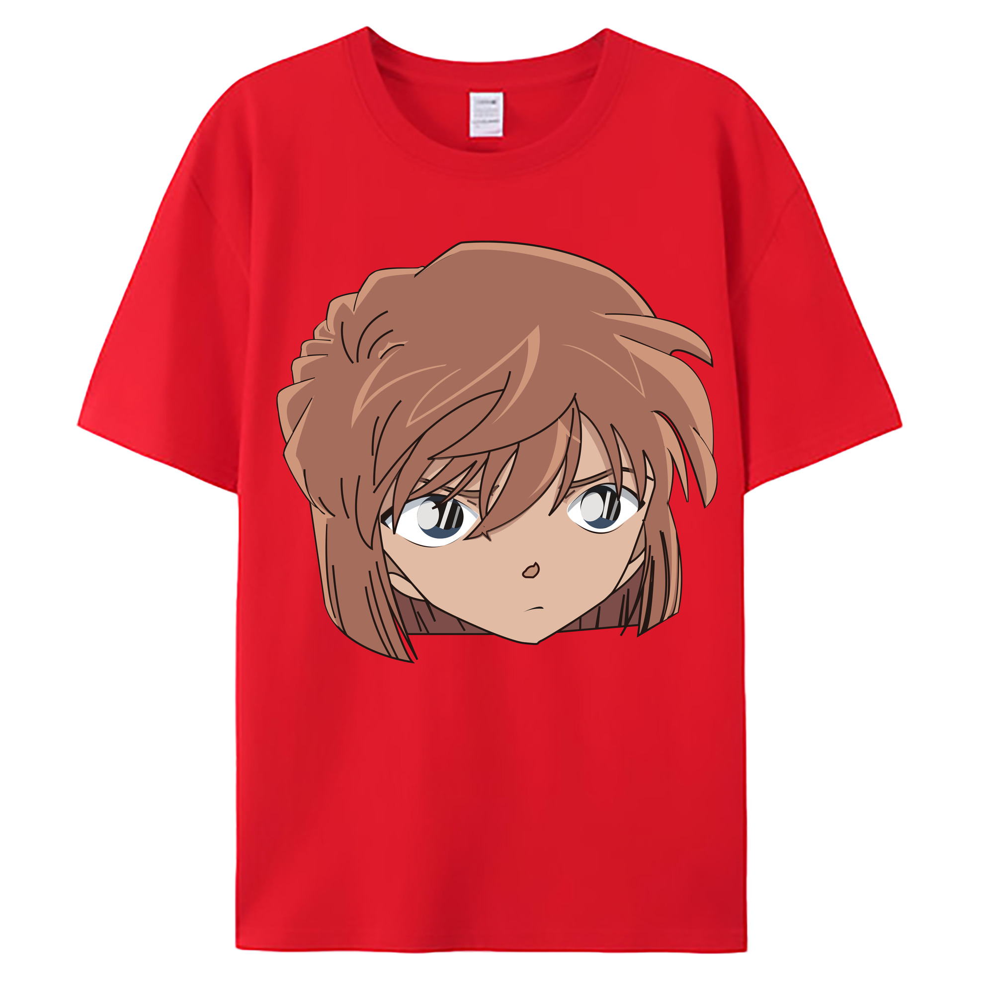 （画像用） 名探偵コナン 灰原 哀 はいばら あい Detective Conan Anita Hailey、Vi Graythorn Haibara Ai 綿100％ メンズ半袖Tシャツ｜肌触りやわらか＆通気性