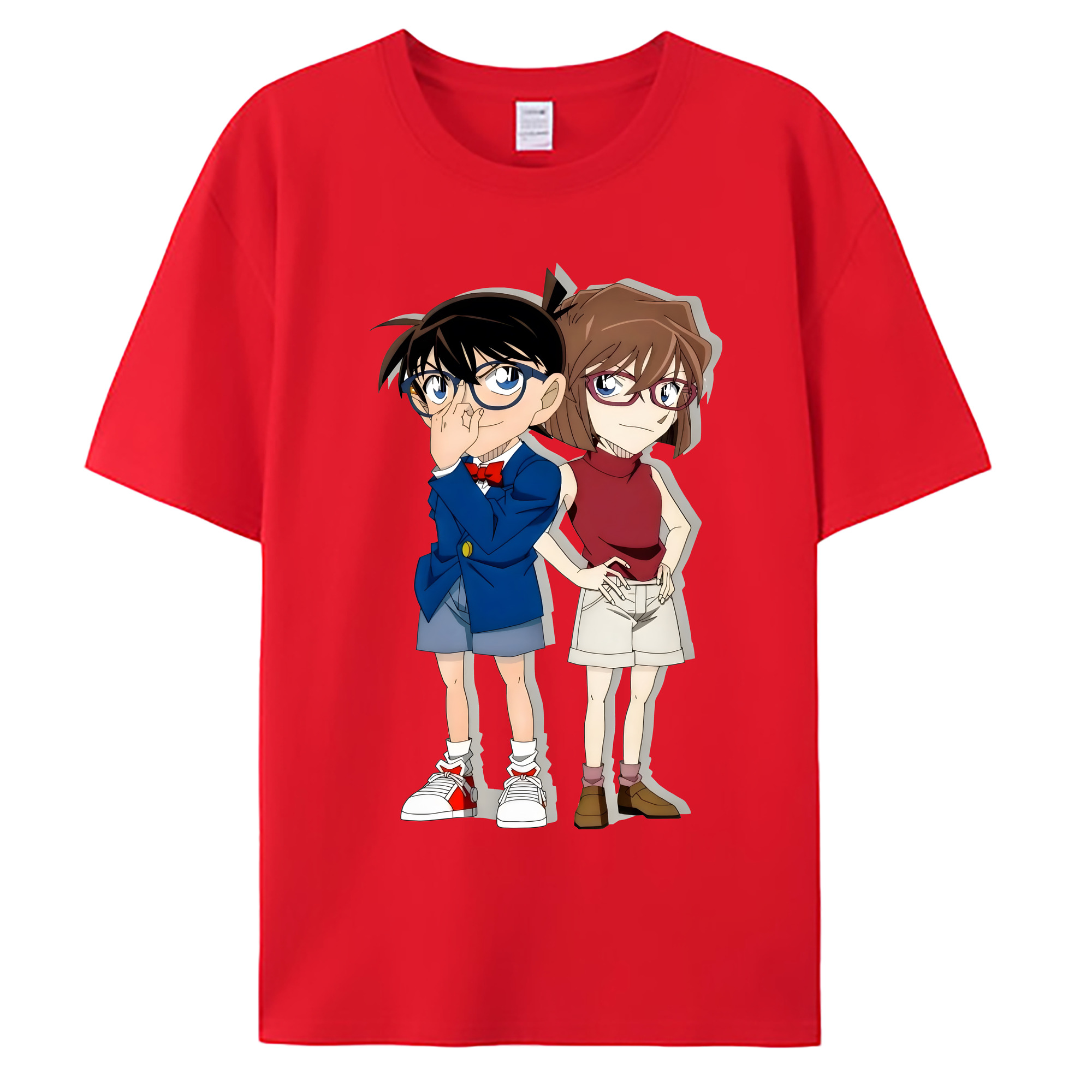 （画像用） 名探偵コナン 灰原 哀 はいばら あい Detective Conan Anita Hailey、Vi Graythorn Haibara Ai 綿100％ メンズ半袖Tシャツ｜肌触りやわらか＆通気性