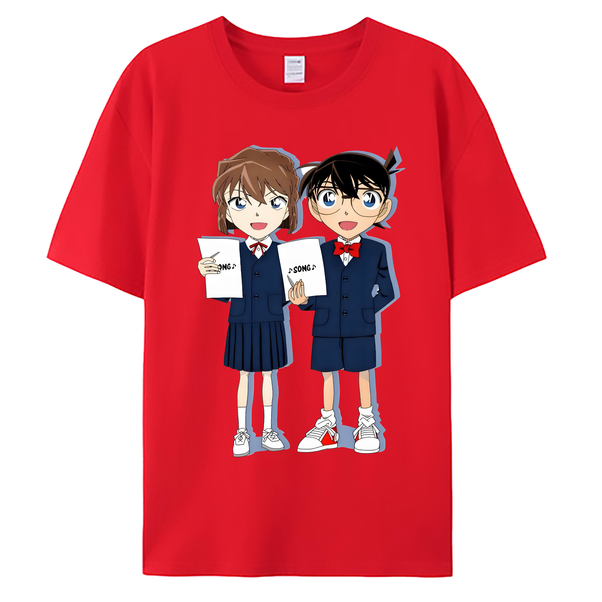 （画像用） 名探偵コナン 灰原 哀 はいばら あい Detective Conan Anita Hailey、Vi Graythorn Haibara Ai 綿100％ メンズ半袖Tシャツ｜肌触りやわらか＆通気性