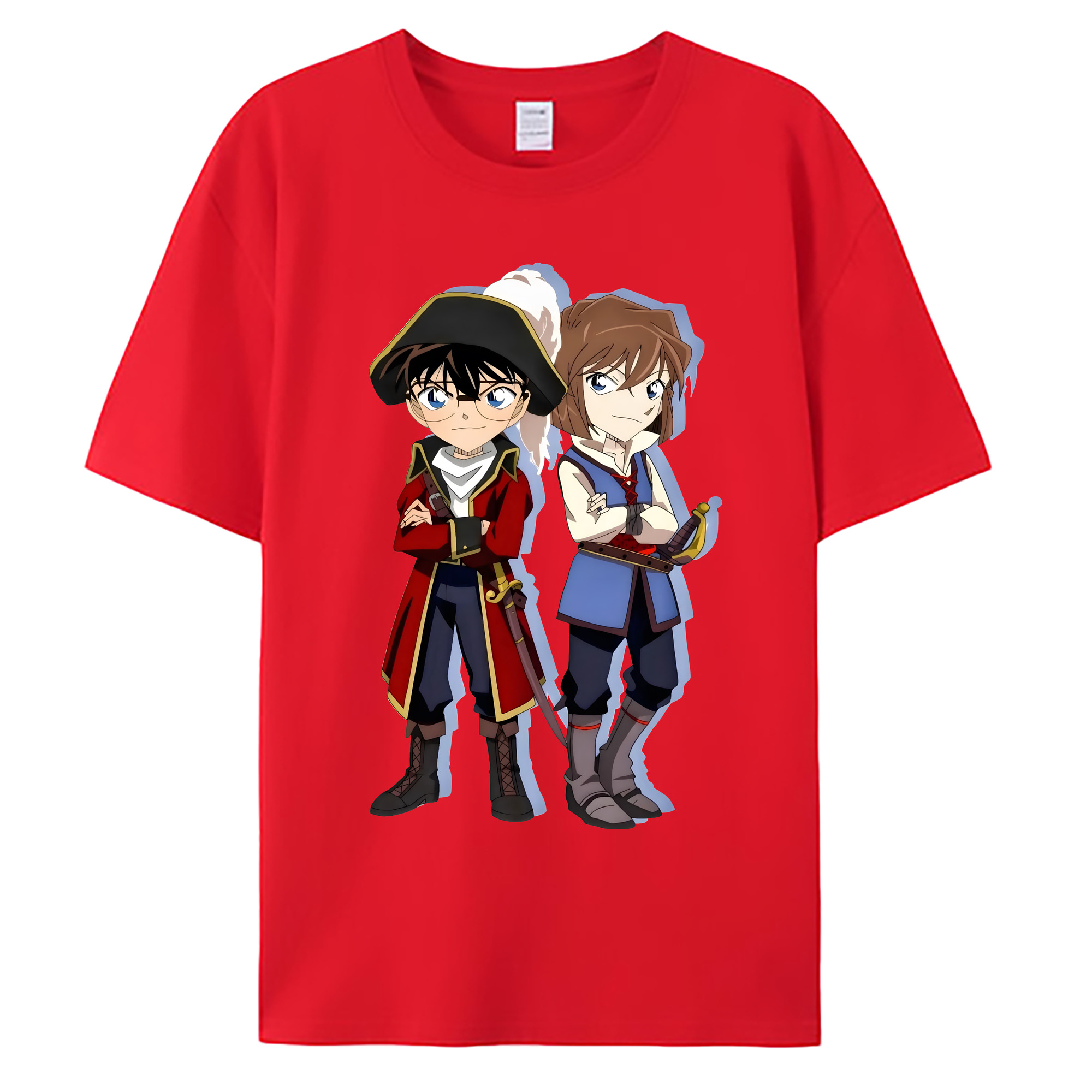 （画像用） 名探偵コナン 灰原 哀 はいばら あい Detective Conan Anita Hailey、Vi Graythorn Haibara Ai 綿100％ メンズ半袖Tシャツ｜肌触りやわらか＆通気性