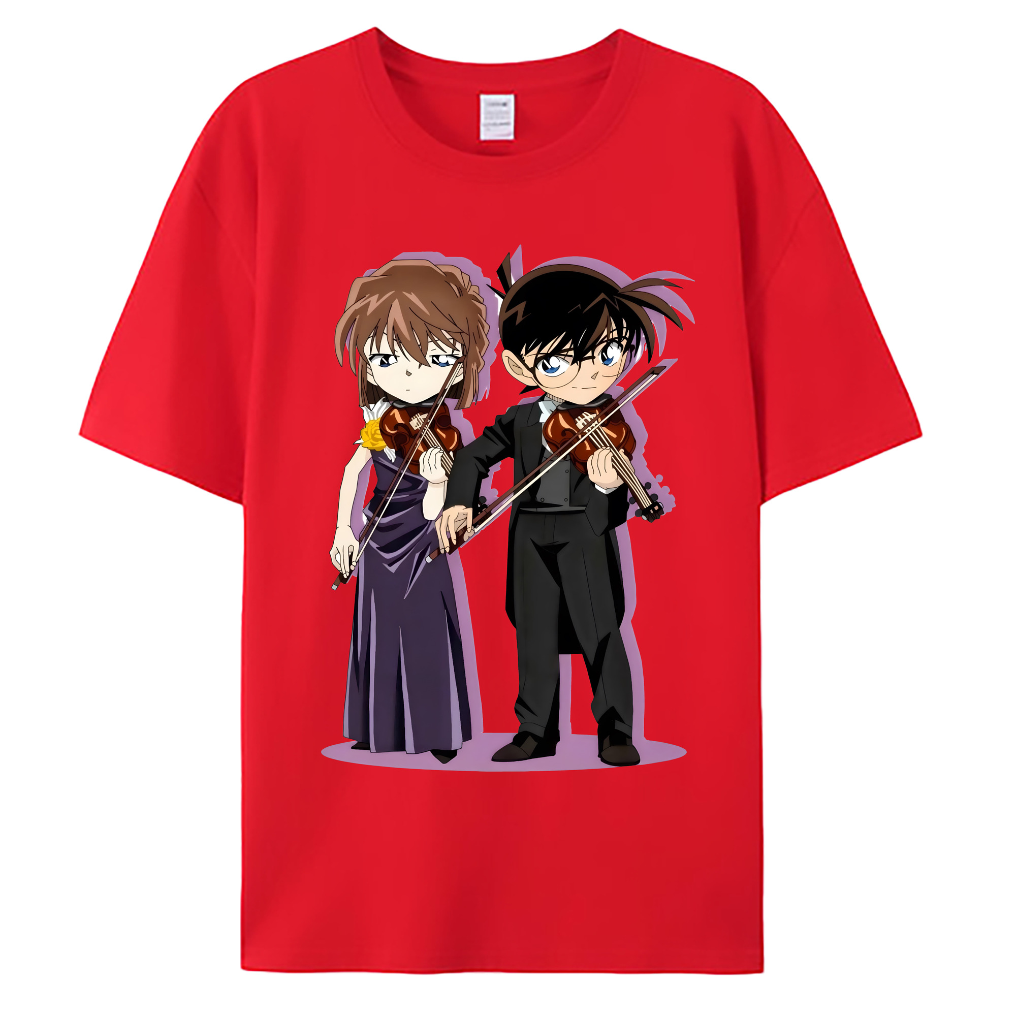 （画像用） 名探偵コナン 灰原 哀 はいばら あい Detective Conan Anita Hailey、Vi Graythorn Haibara Ai 綿100％ メンズ半袖Tシャツ｜肌触りやわらか＆通気性