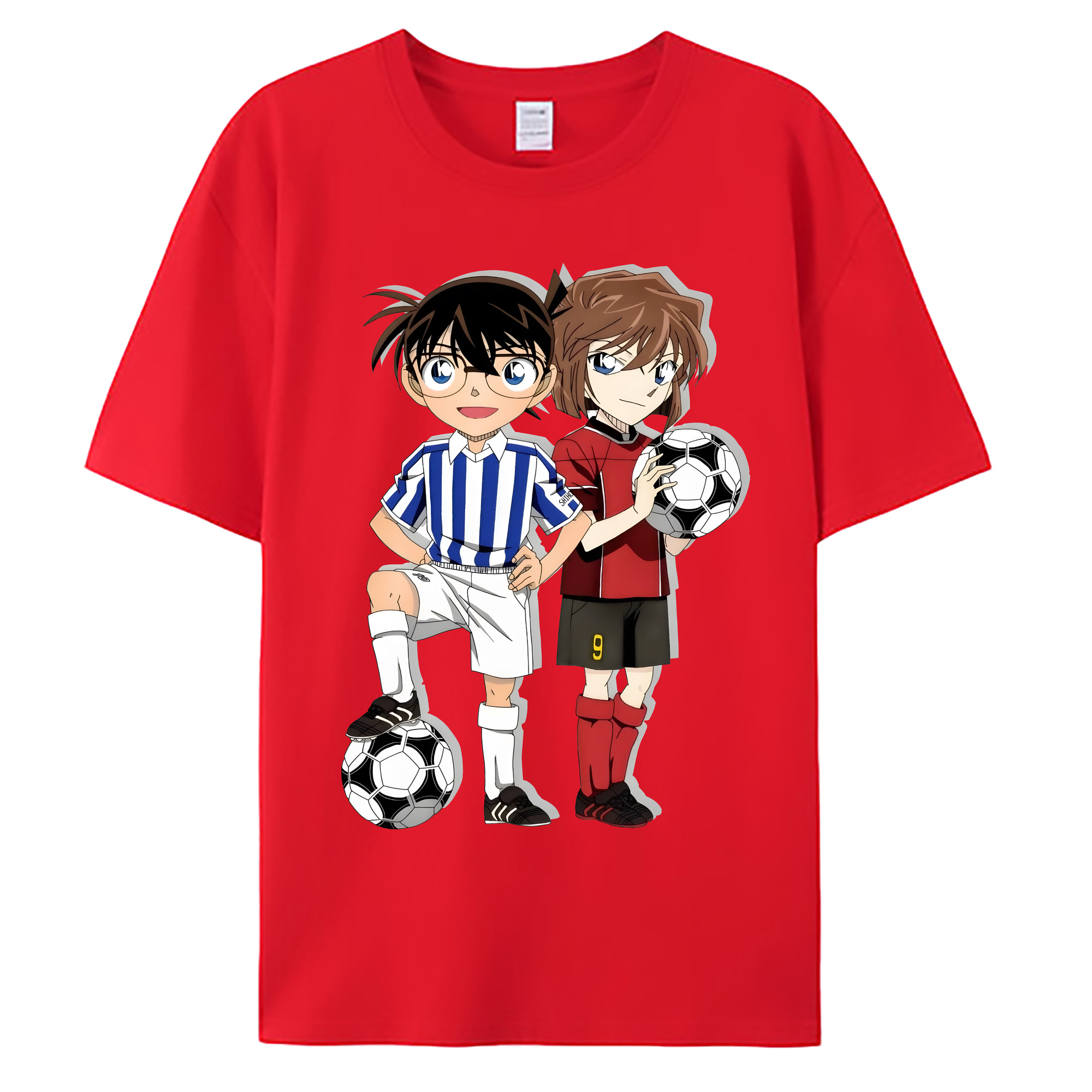 （画像用） 名探偵コナン 灰原 哀 はいばら あい Detective Conan Anita Hailey、Vi Graythorn Haibara Ai 綿100％ メンズ半袖Tシャツ｜肌触りやわらか＆通気性