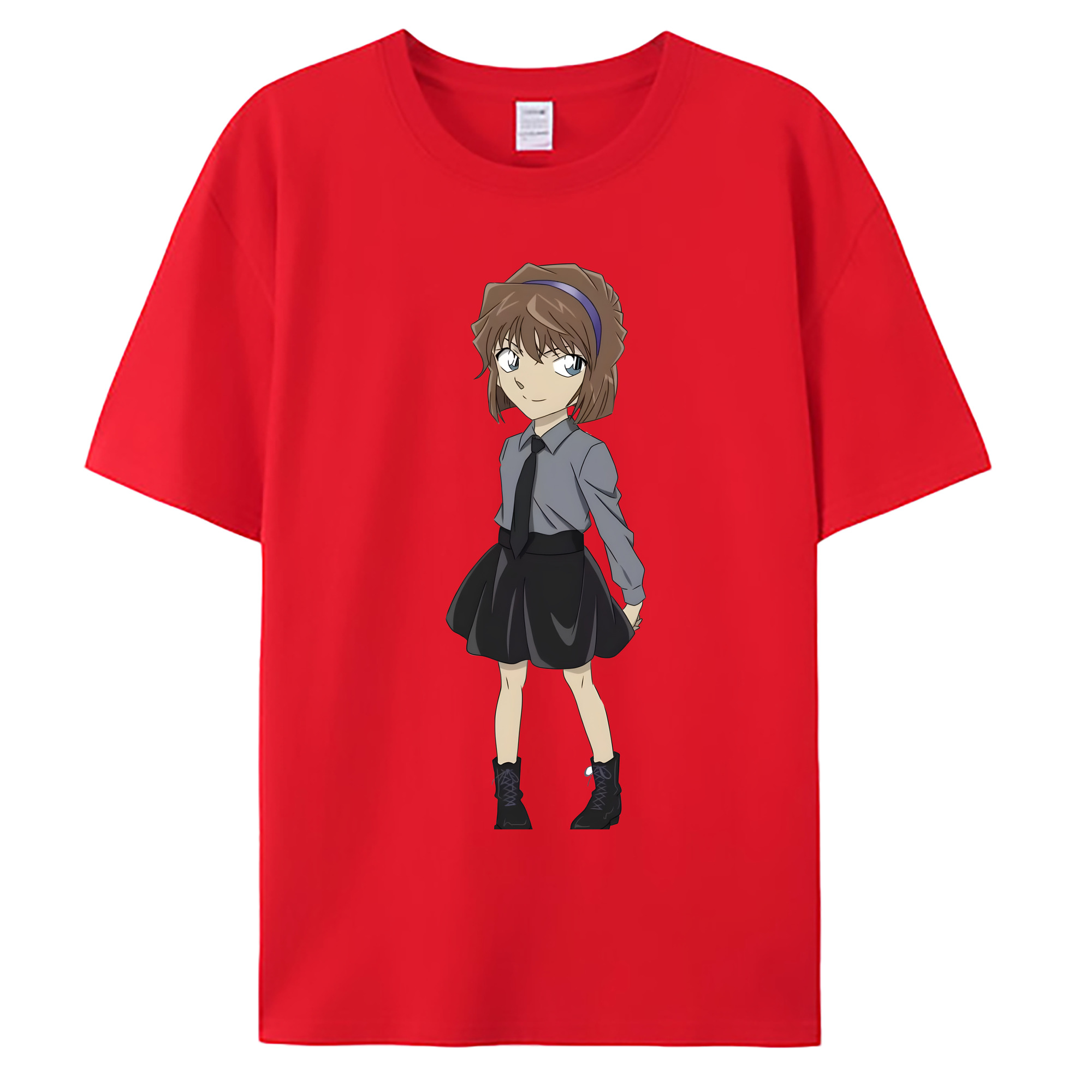 （画像用） 名探偵コナン 灰原 哀 はいばら あい Detective Conan Anita Hailey、Vi Graythorn Haibara Ai 綿100％ メンズ半袖Tシャツ｜肌触りやわらか＆通気性