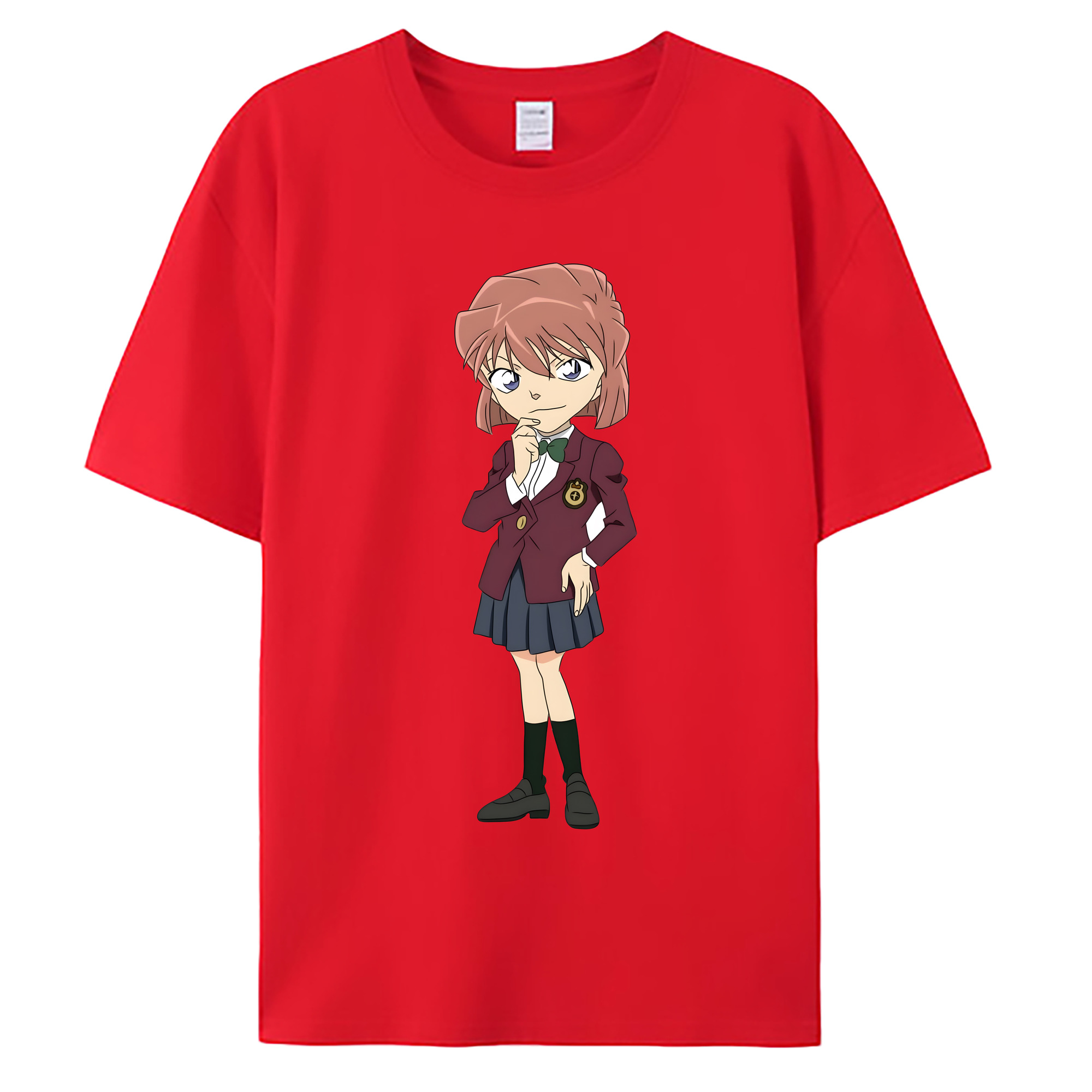 （画像用） 名探偵コナン 灰原 哀 はいばら あい Detective Conan Anita Hailey、Vi Graythorn Haibara Ai 綿100％ メンズ半袖Tシャツ｜肌触りやわらか＆通気性